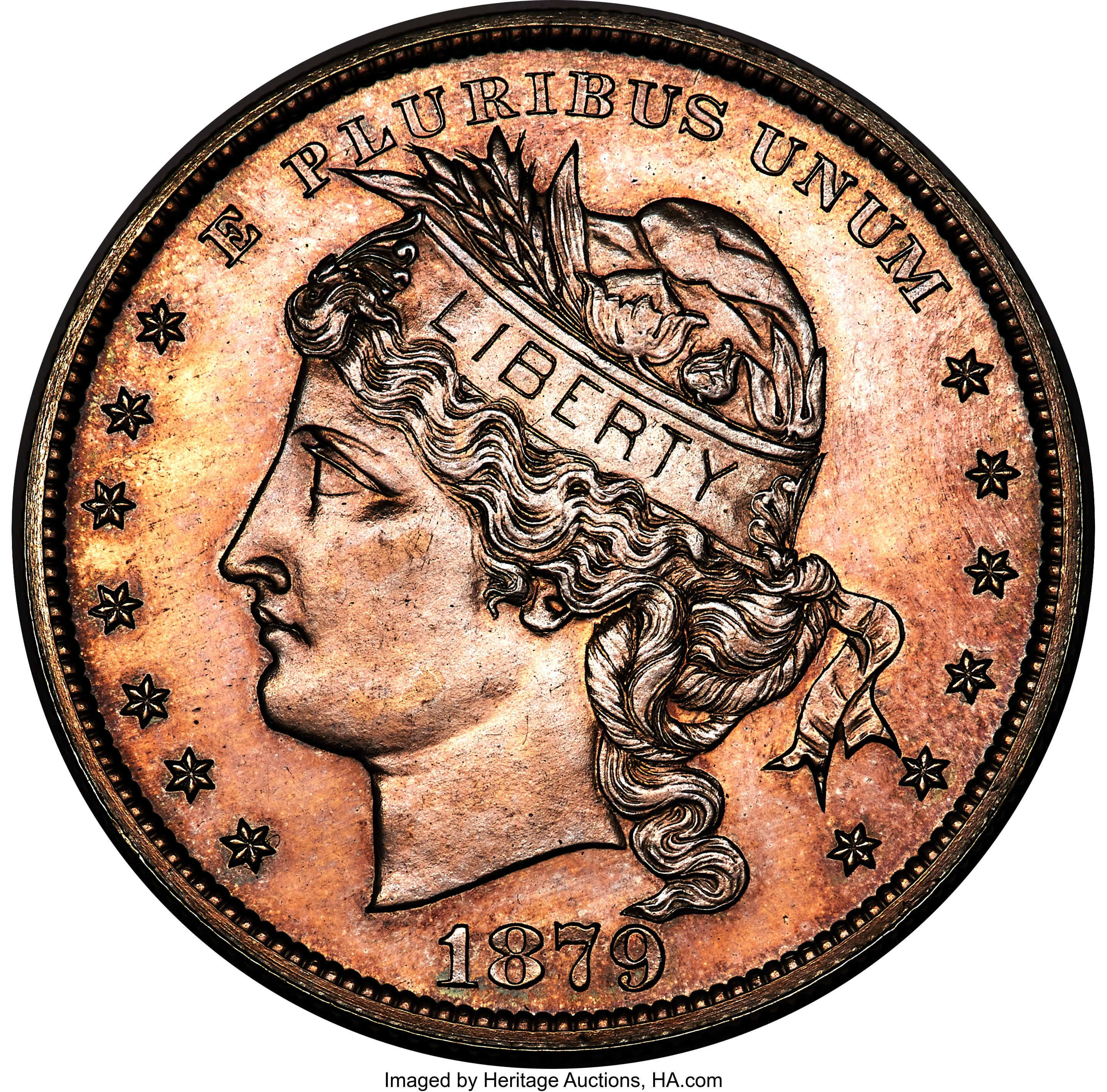 1879 P$1 Metric Dollar, Goloid, J-1626 PR64 thumbnail 4