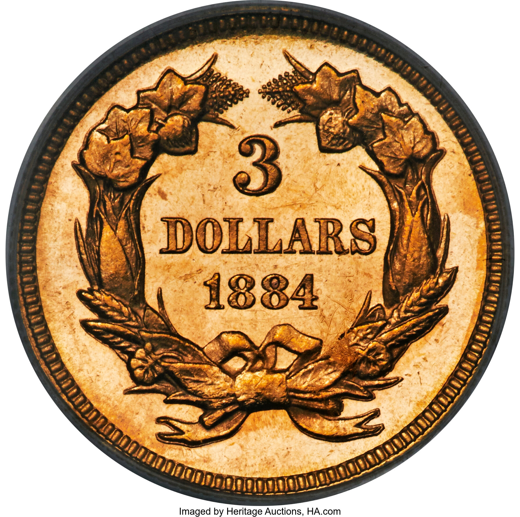 1884 $3 MS63 thumbnail 7