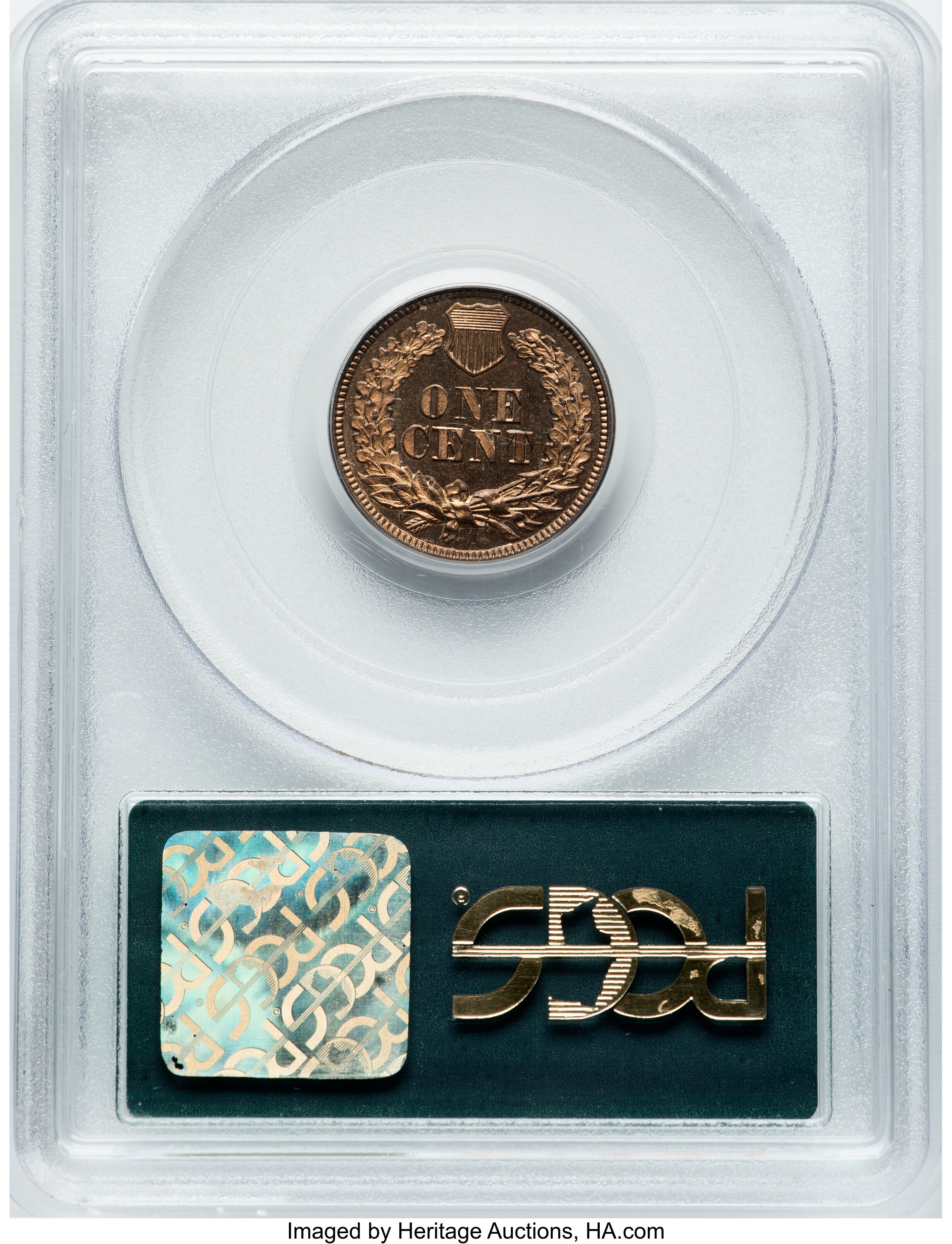 1866 1c PR RD PR64 RD CAC thumbnail 2