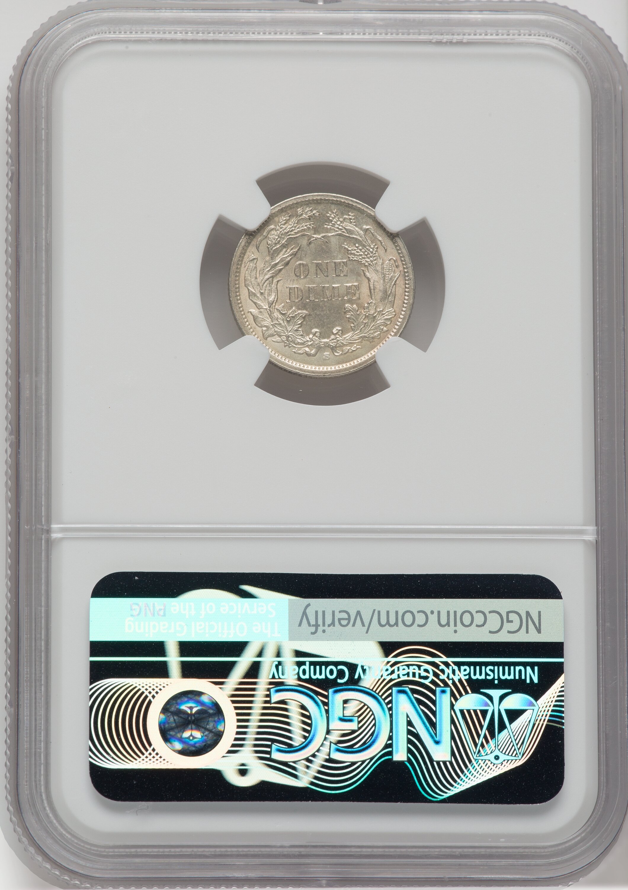 1868-S 10c MS63 thumbnail 2