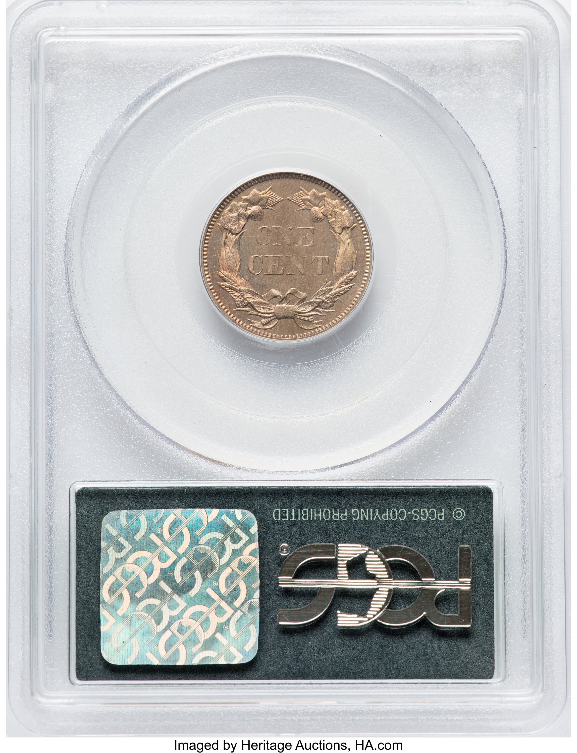 1858 P1c Copper-Nickel, Broad Bust, Low Leaves, J-213 XF40 thumbnail 12