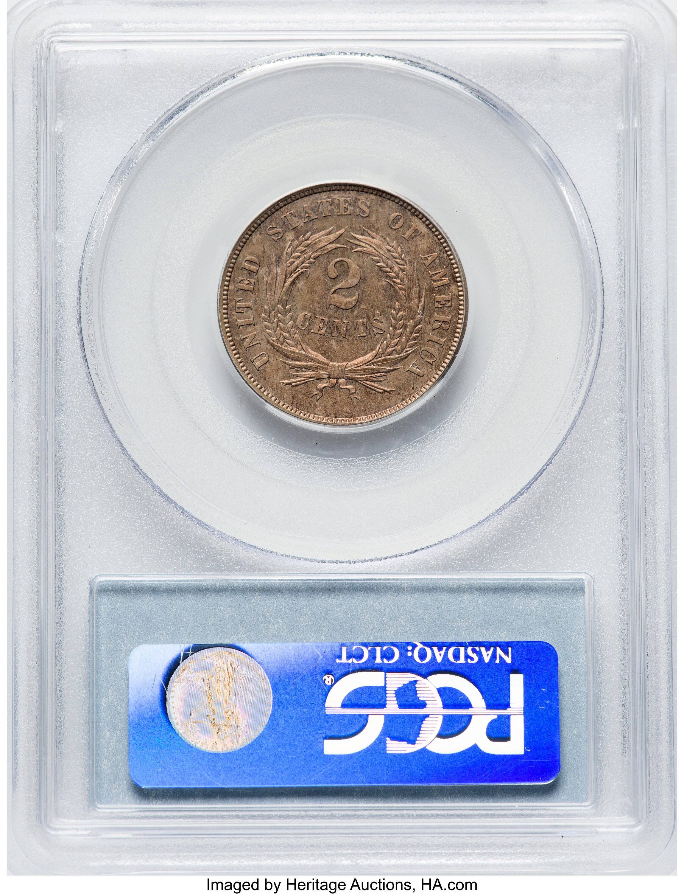 1864 P2c Copper-Nickel, J-371 PR thumbnail 11