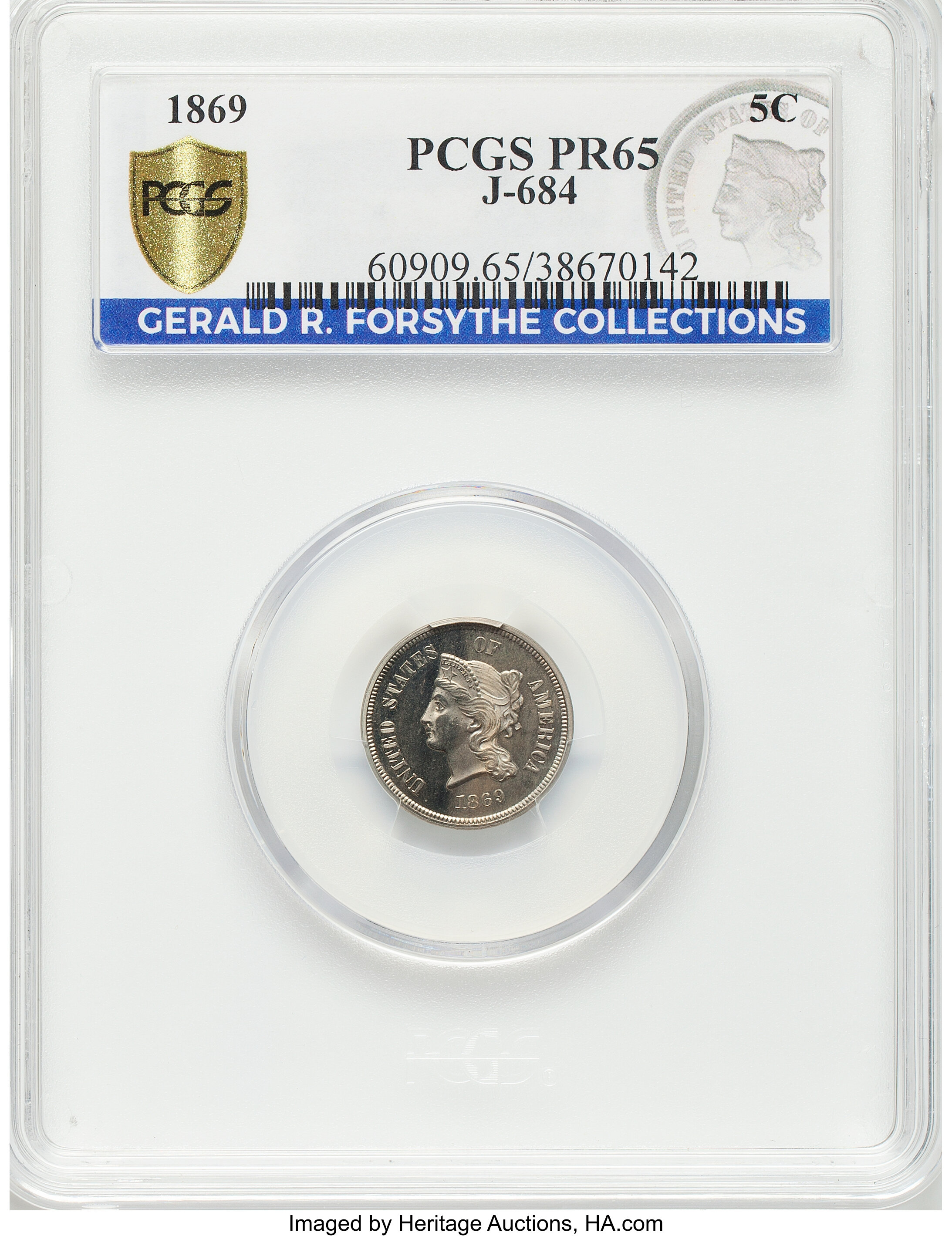 1869 P5c Nickel, J-684 PR thumbnail 19