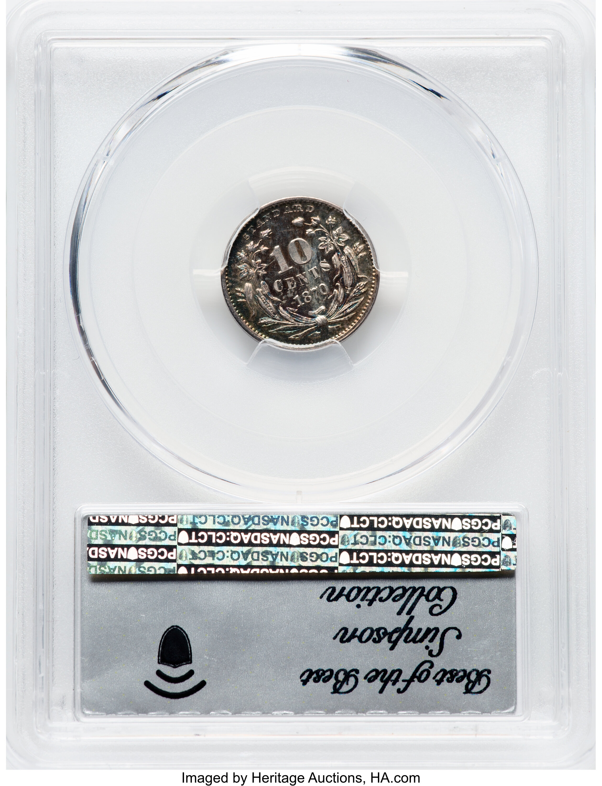 1870 P10c Silver, J-844 PR thumbnail 8
