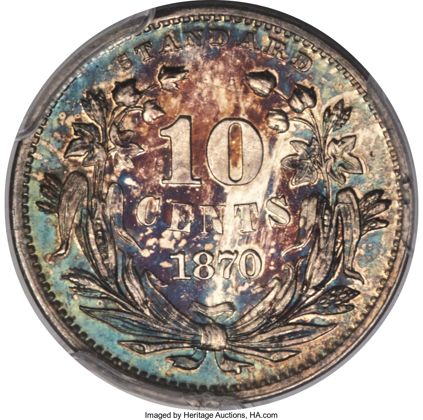 1870 P10c Silver, J-844 PR thumbnail 9