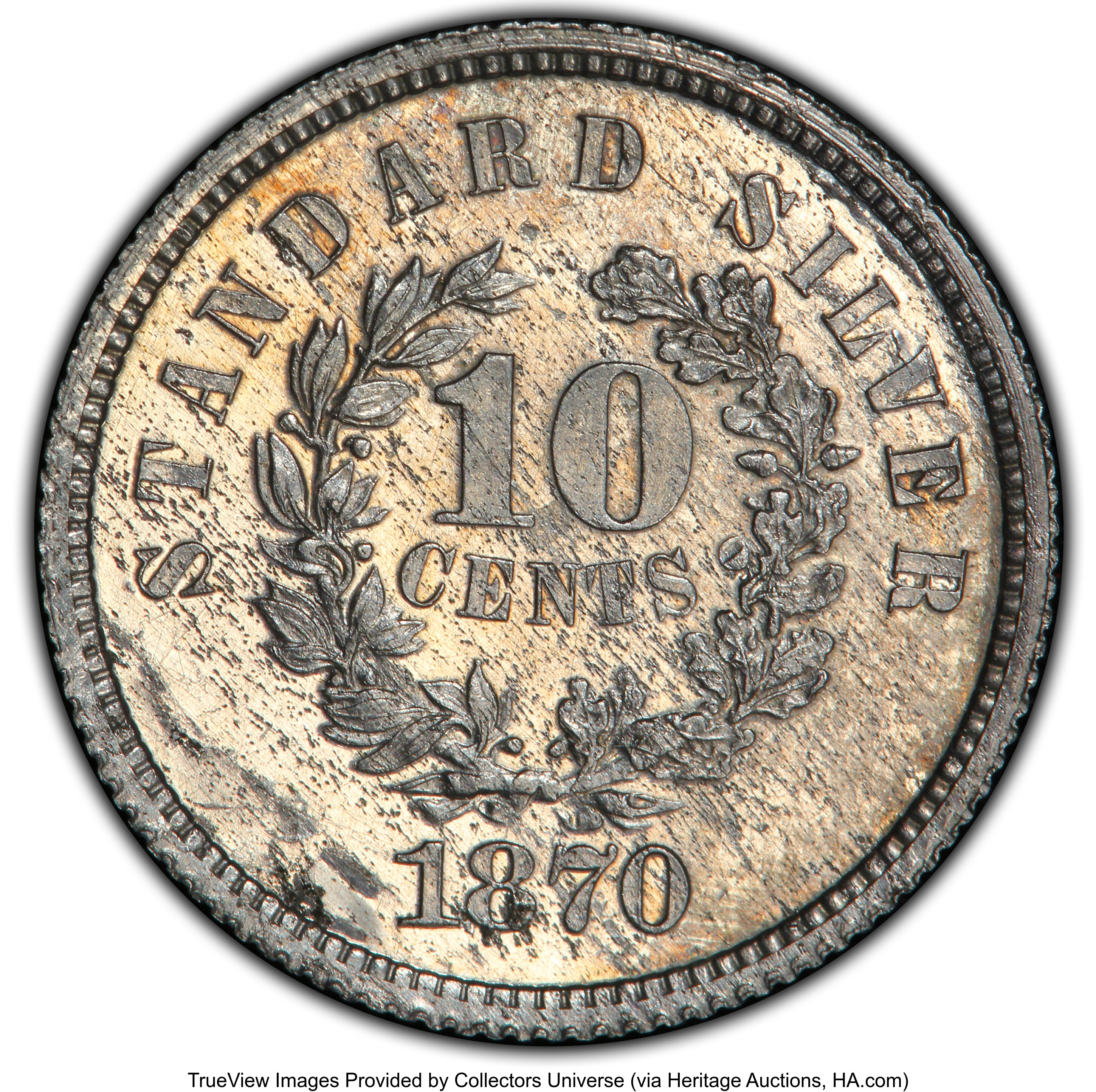 1870 P10c Aluminum, J-871 PR thumbnail 4