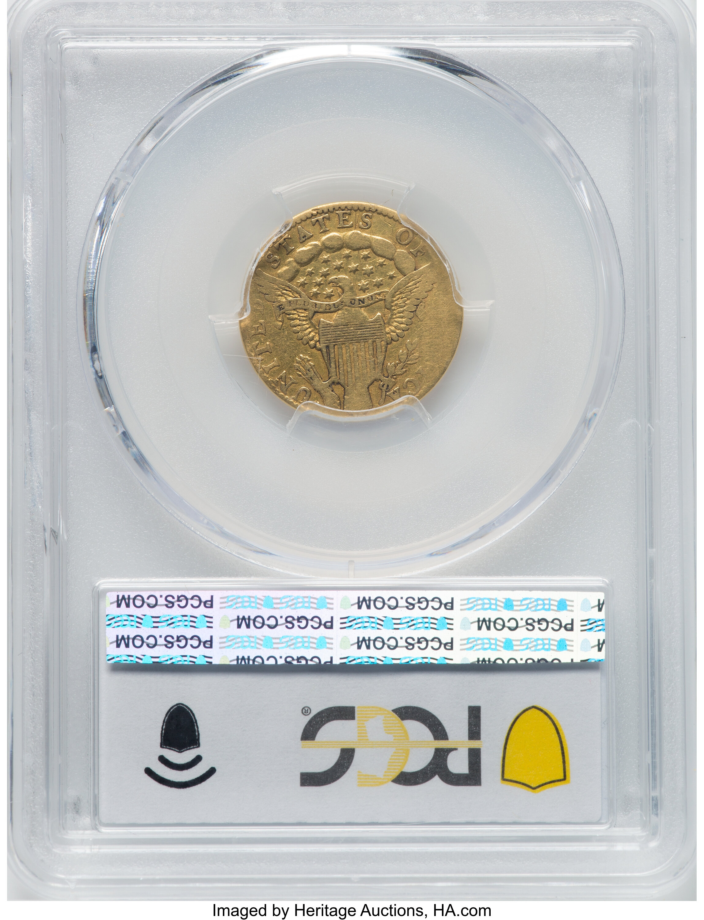 Draped Bust Quarter Eagle $2 1/2 Stars Obverse, 1796-1807 [Type] VG10 CAC thumbnail 2