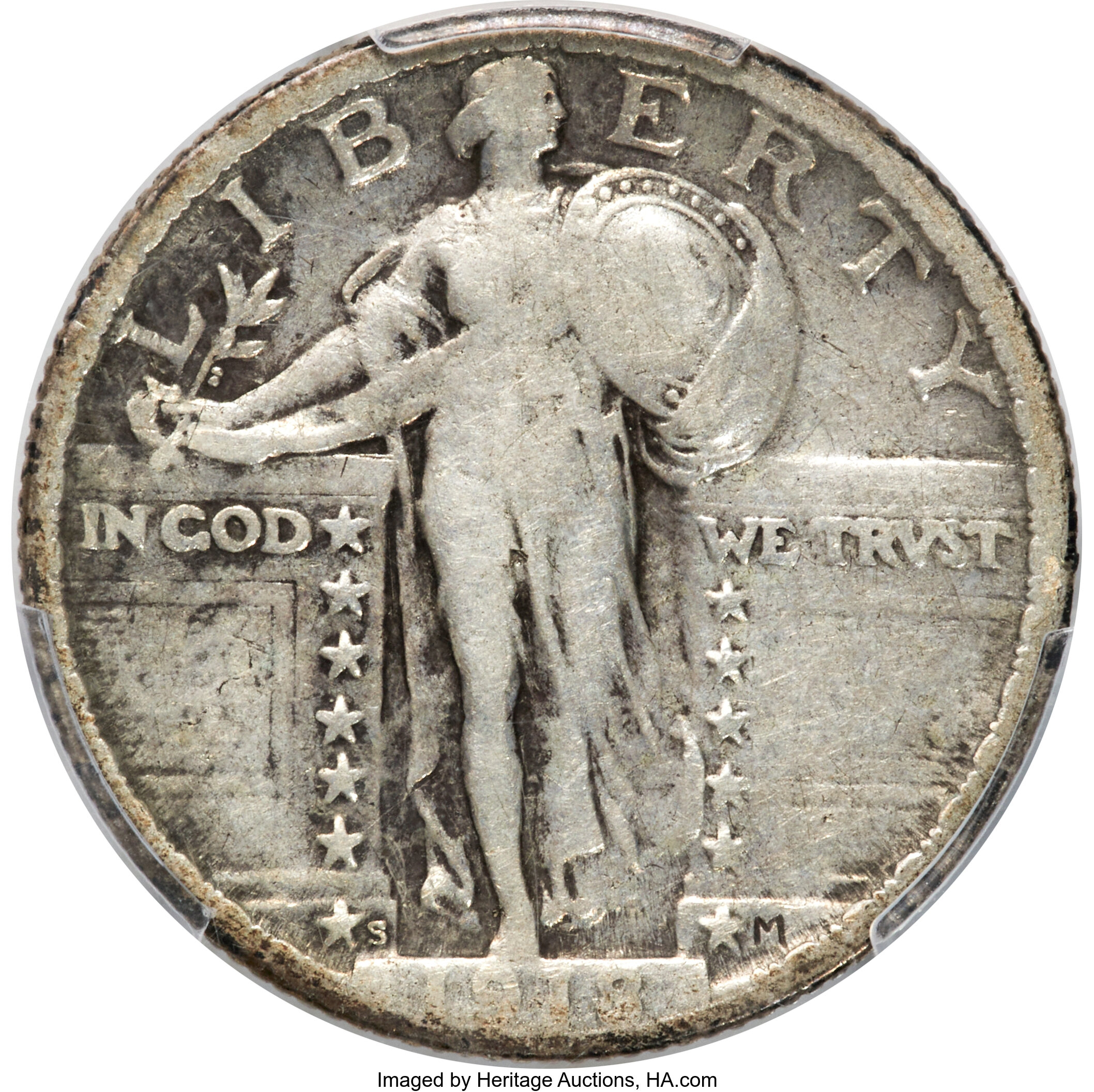 1918/7-S 25C FS-101 Fine 12 PCGS....