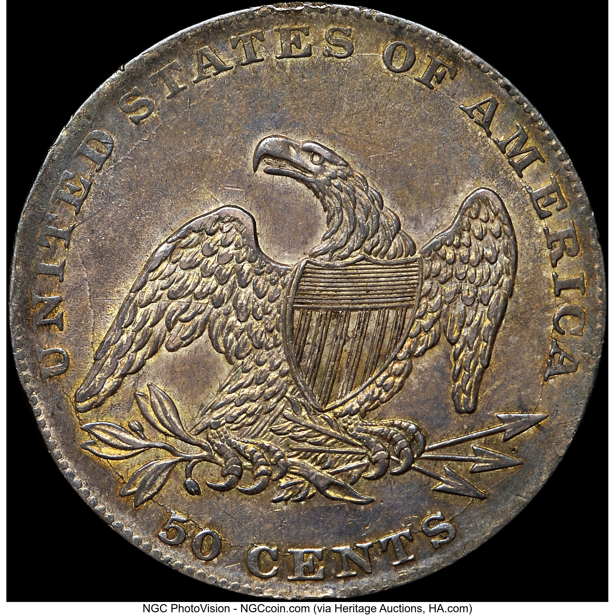 1837 50c Reeded Edge, GR-14 MS67 CAC thumbnail 4
