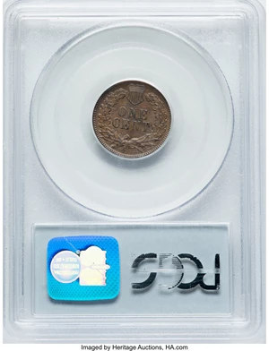 image for: 1897 1C Misplaced Date, Snow-1, FS-401, MS63 Brown PCGS. Eagle Eye Photo Seal, Card Included. FS-401 is the 1 in Neck varie...