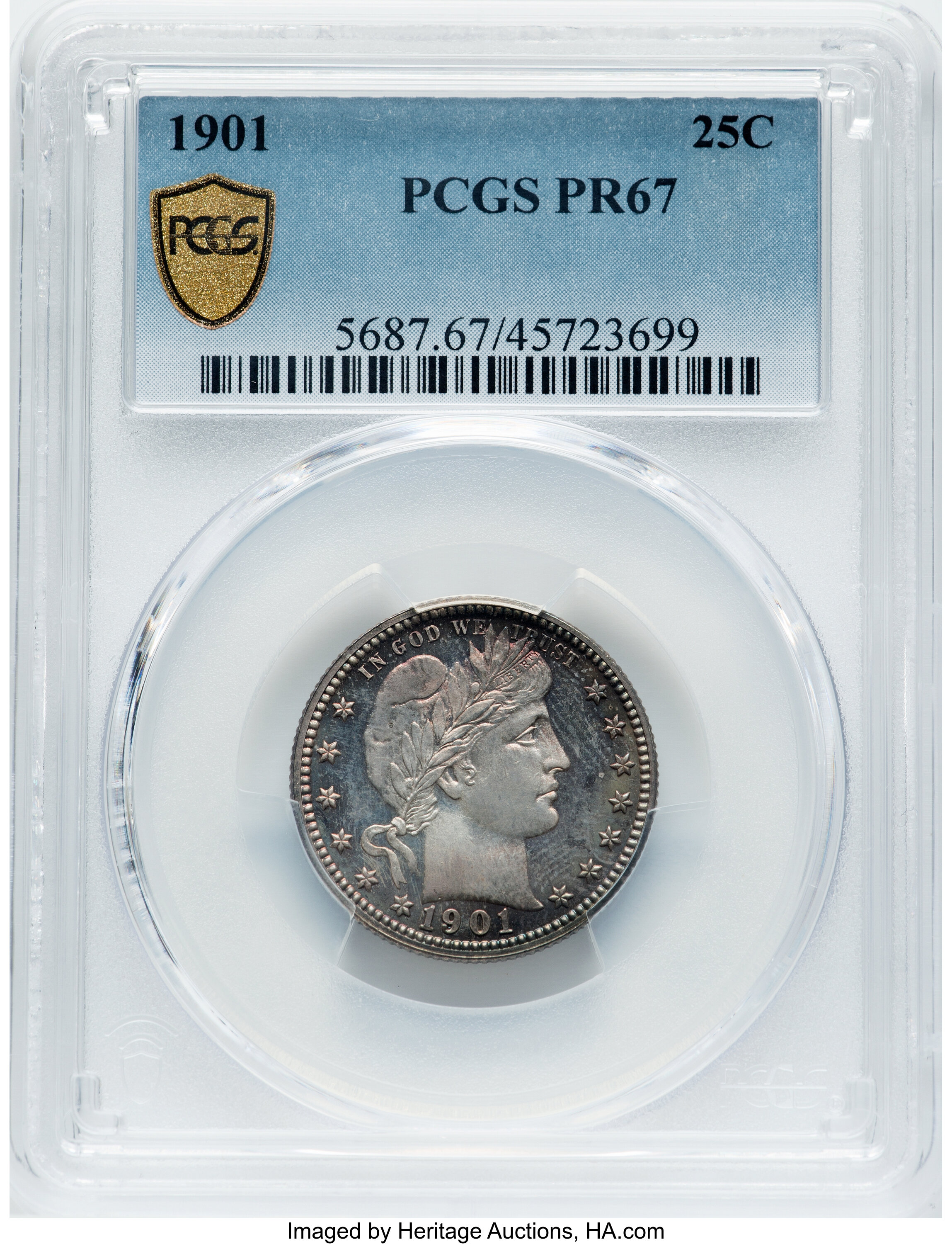 1901 25c PR67 CAC thumbnail 7