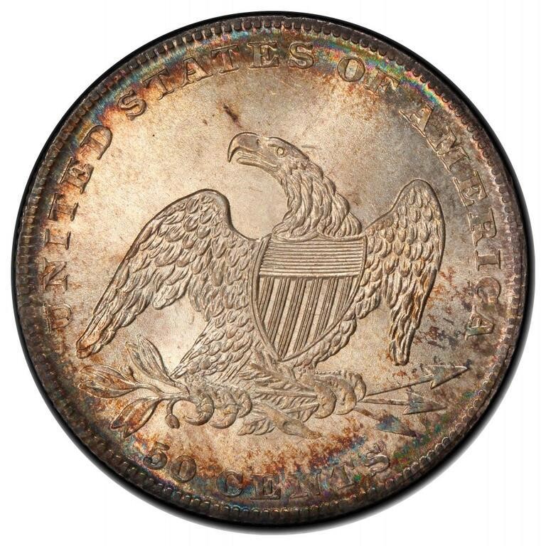 1837 50c Reeded Edge, GR-23 AG3 CAC thumbnail 6