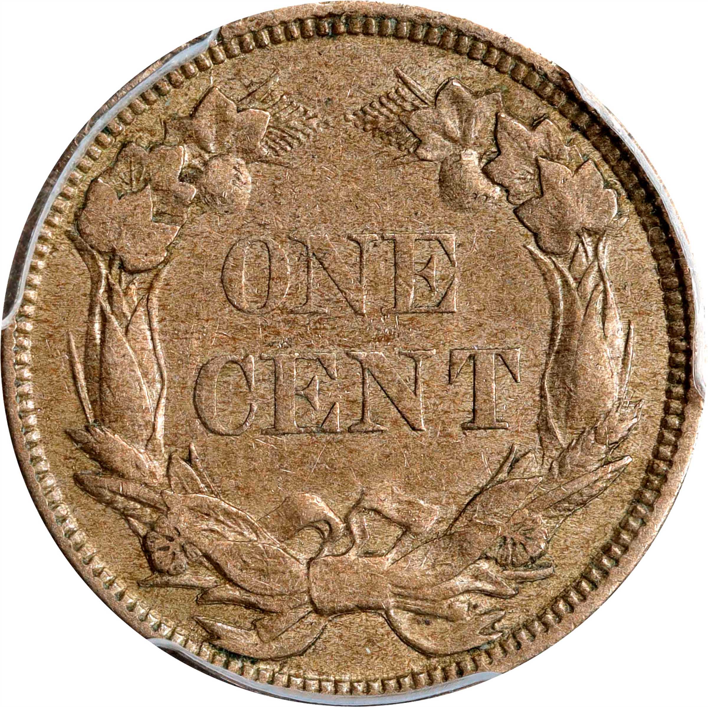 1858 1c Large Letters, Low Leaves, FS-901 MS61 CAC thumbnail 22