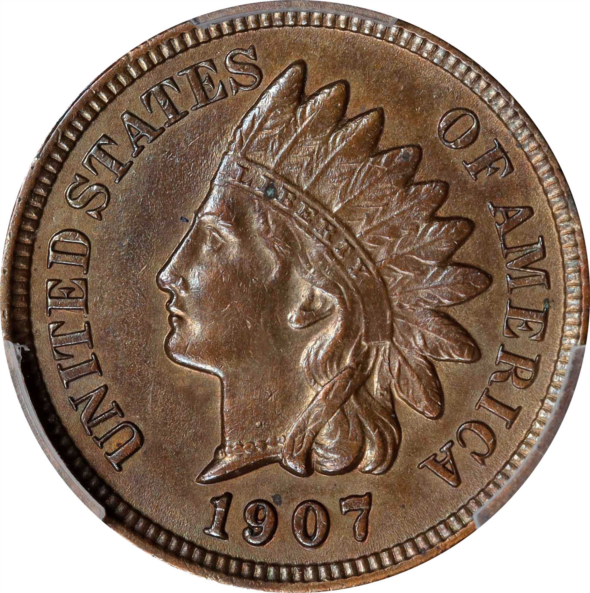 1907 Indian Cent. Snow-1, FS-301. Repunched Date. AU Details--Cleaned (PCGS).