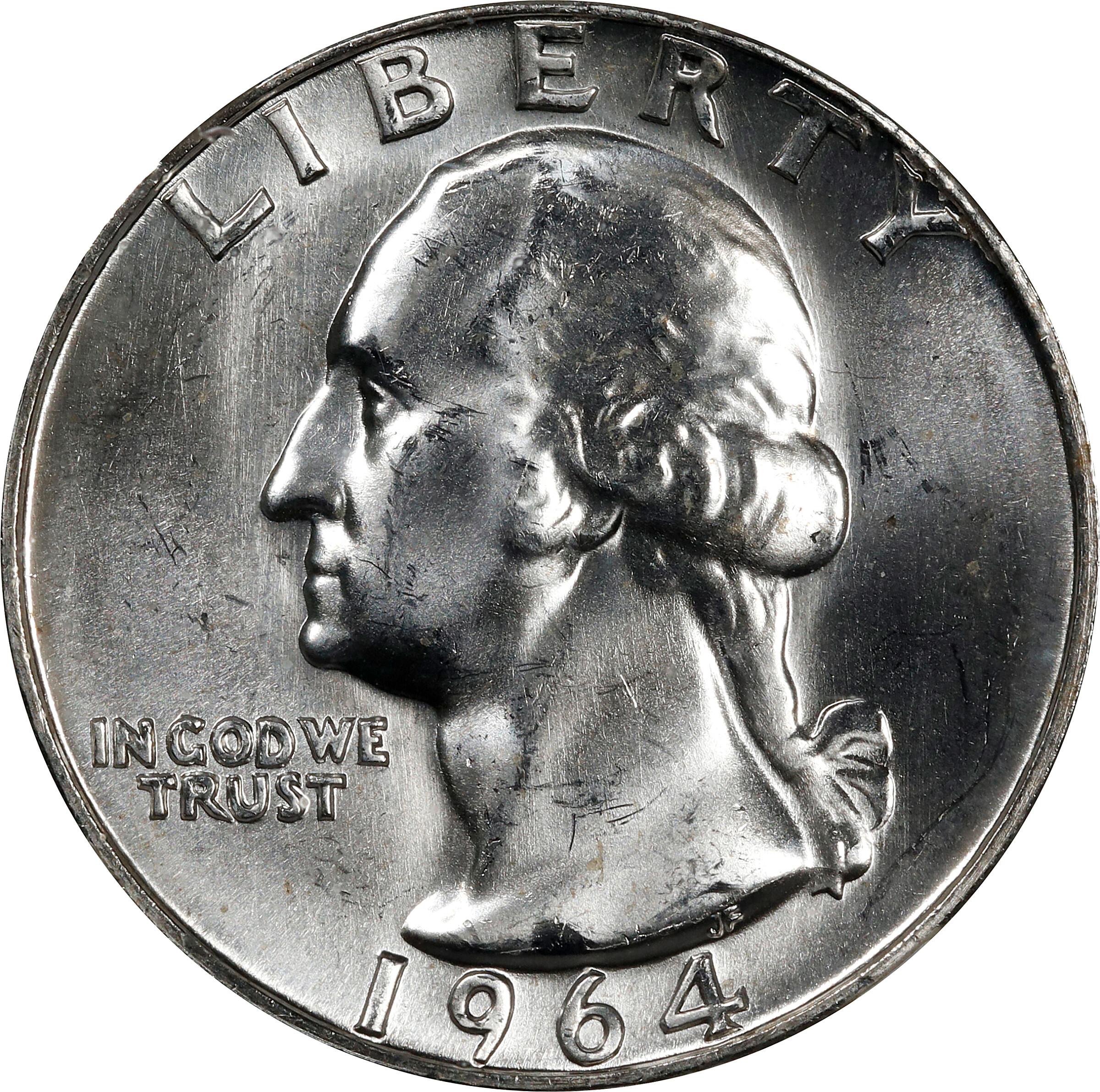 1964-D Washington Quarter. Type C Reverse (a.k.a. Reverse of 1965). MS-65 (NGC).
