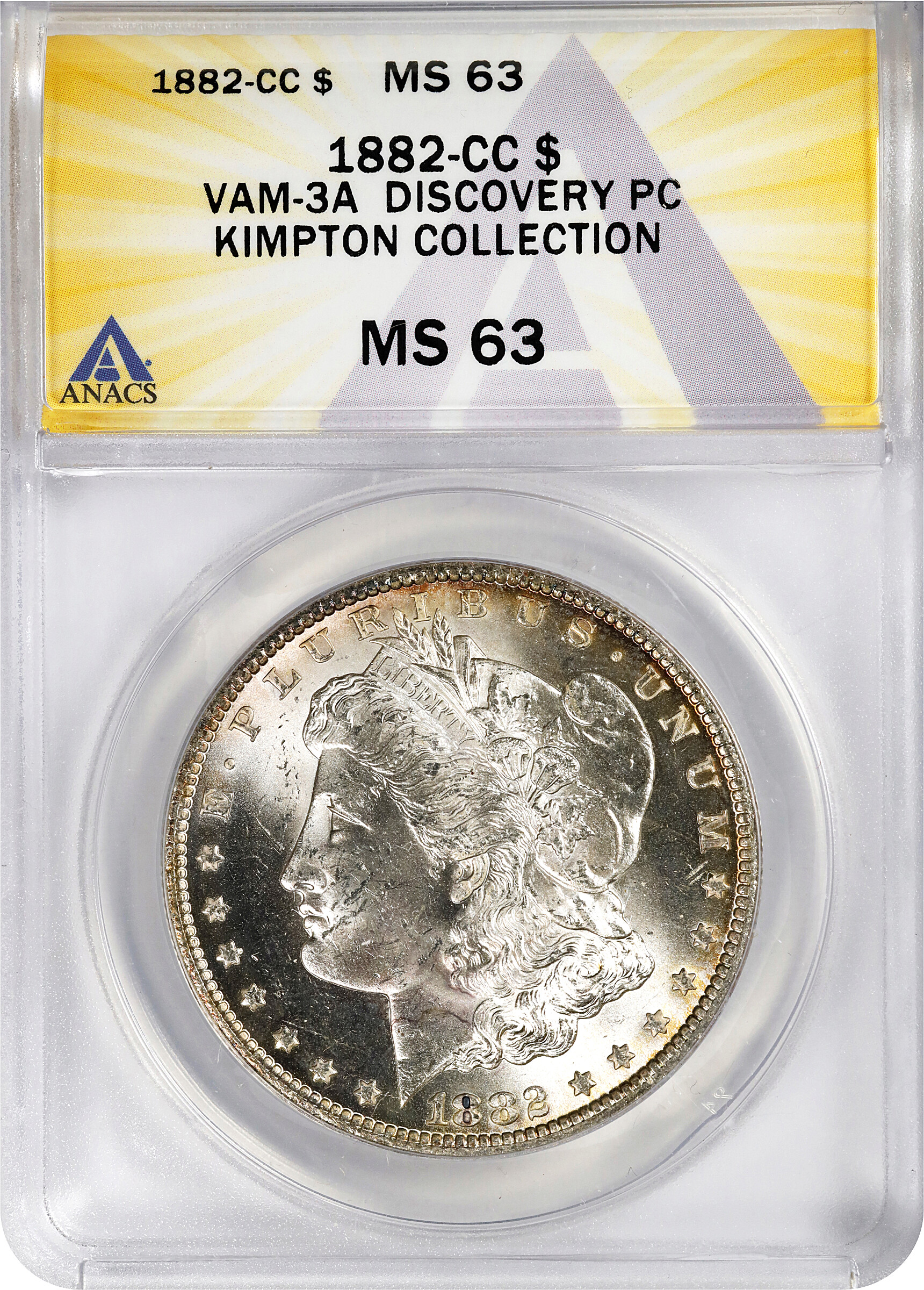 1882-CC $1  Spiked Wing, VAM-3 AU50 CAC thumbnail 7