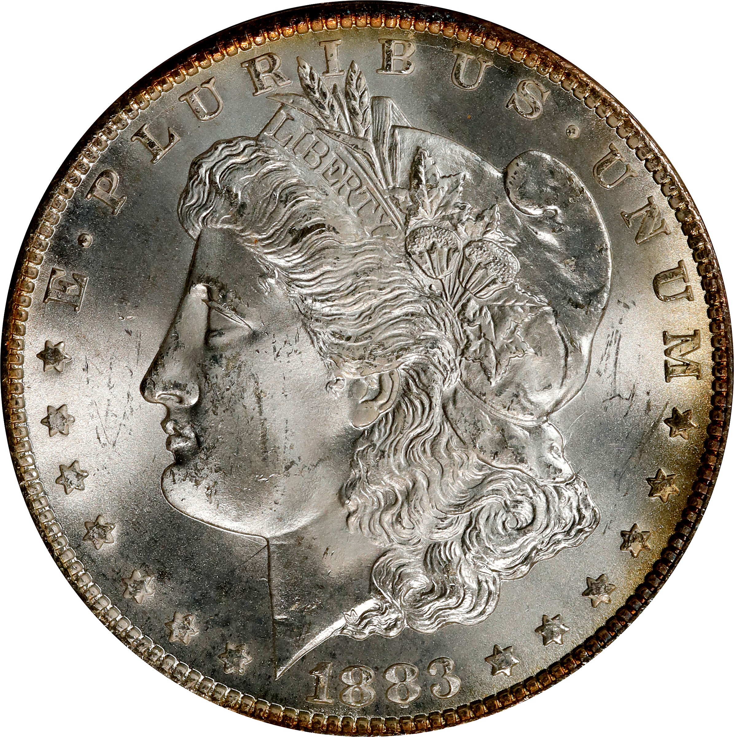 1883-CC Morgan Silver Dollar. VAM-5A. MS-64 (ANACS).