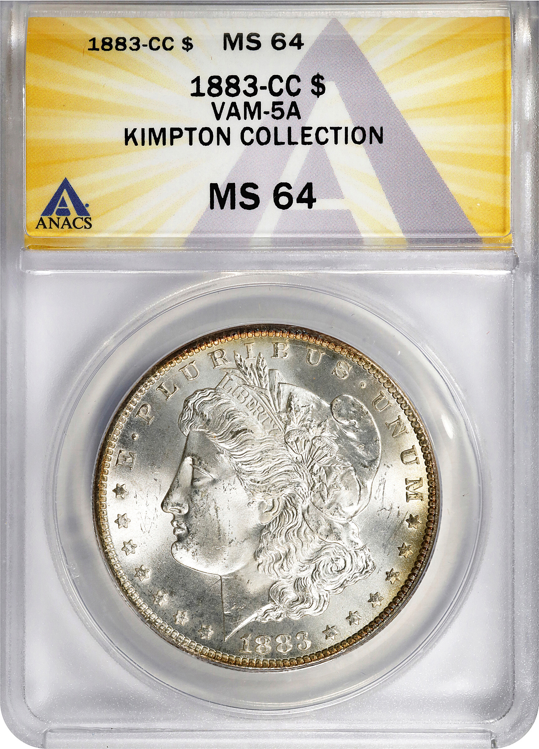 1883-CC $1  CC/CC, Dash Under 8, VAM-5 F15 CAC thumbnail 11