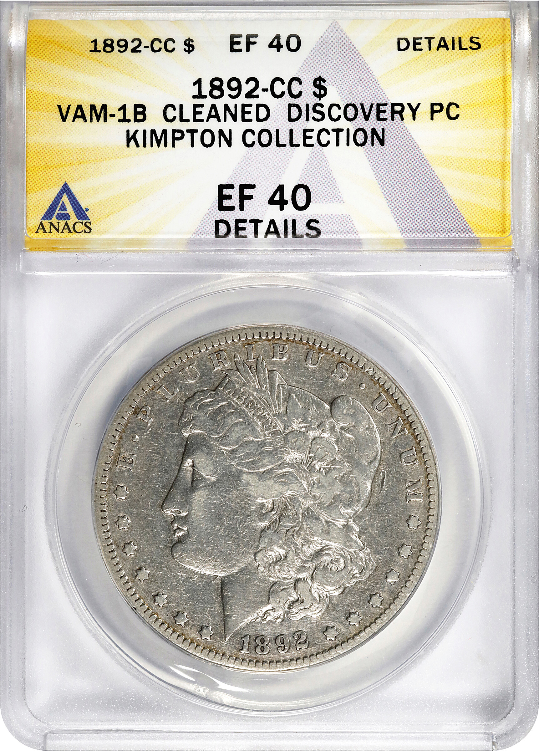 1892-CC $1  Normal Die, VAM-1 F15 CAC thumbnail 3