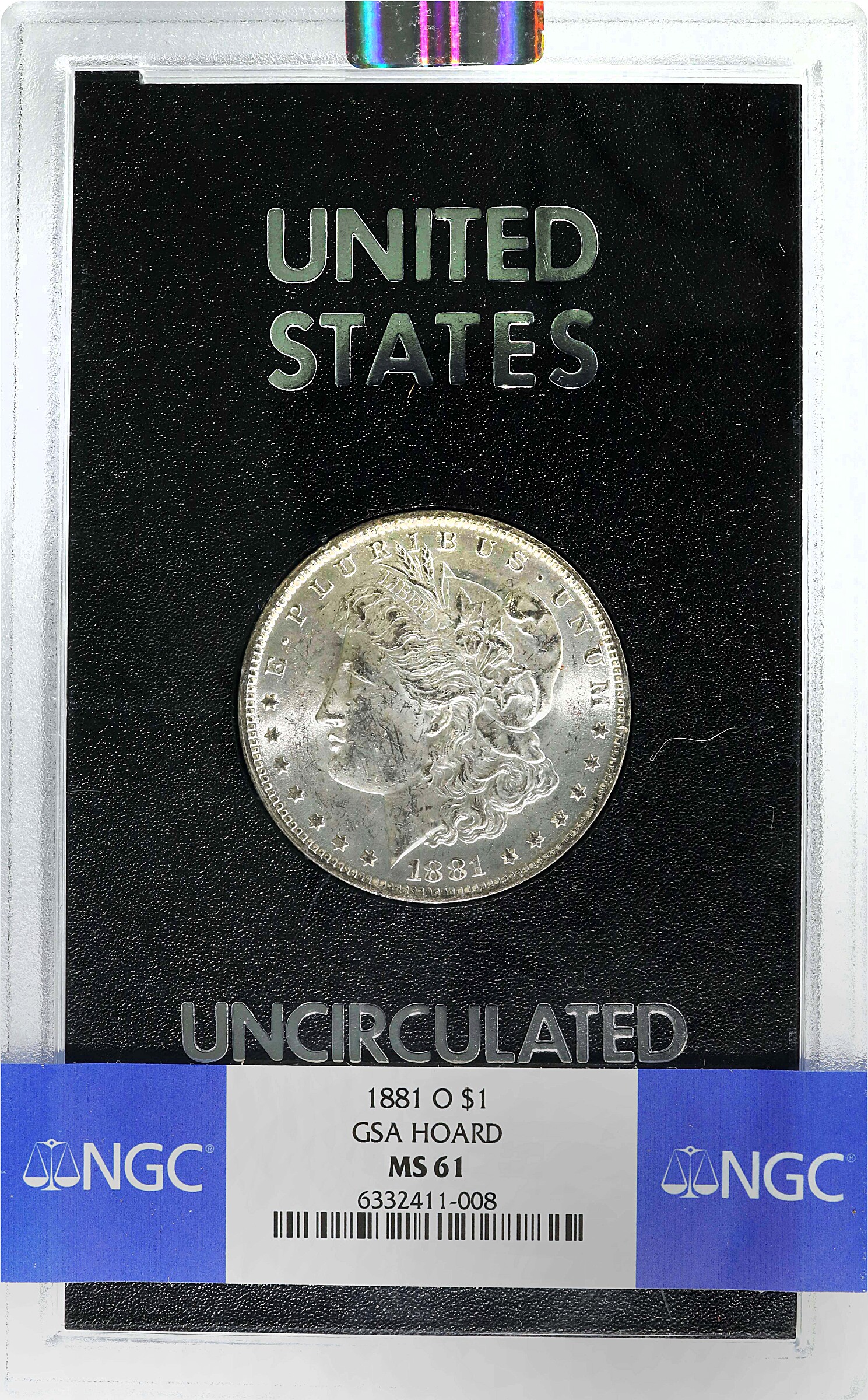 1881-O $1  GSA Hoard, Soft Package AU50 thumbnail 4