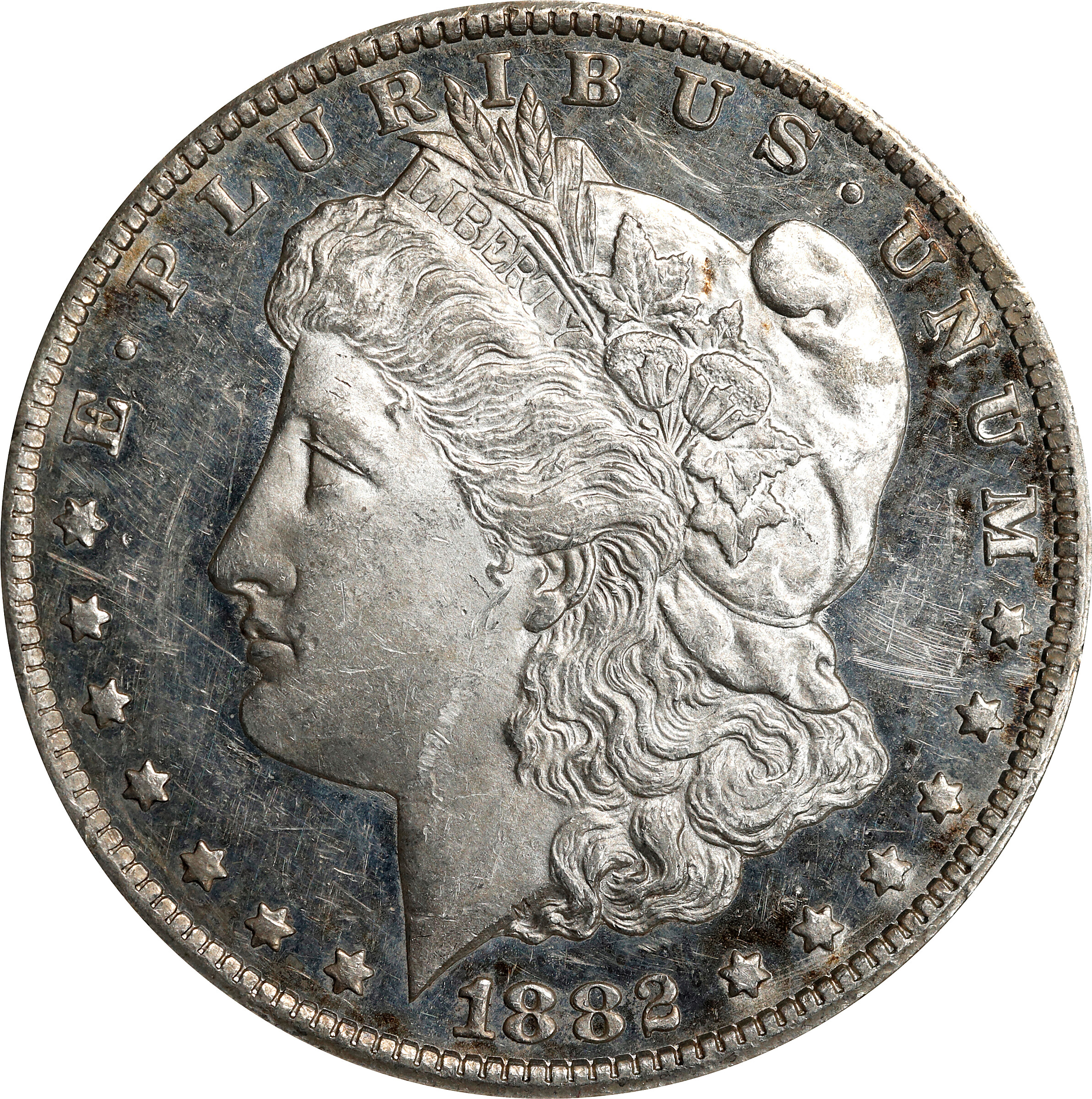 1882-CC Morgan Silver Dollar. VAM-2. Hit List 40. Misplaced Date. MS-62 DMPL (ANACS). OH.
