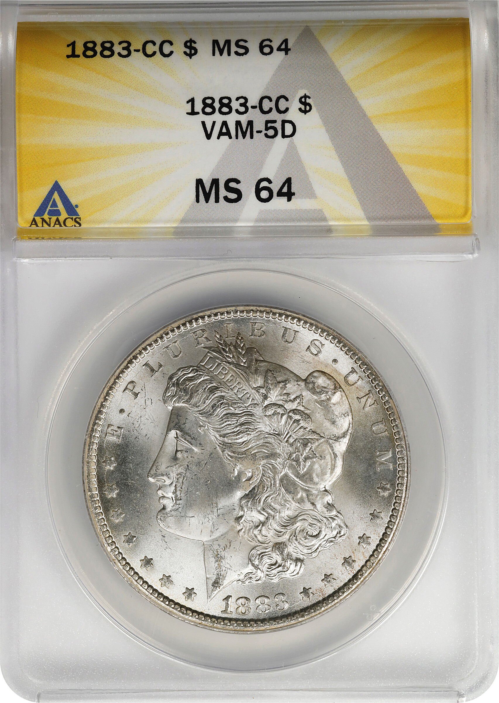 1883-CC $1  CC/CC, Dash Under 8, VAM-5 F15 CAC thumbnail 7