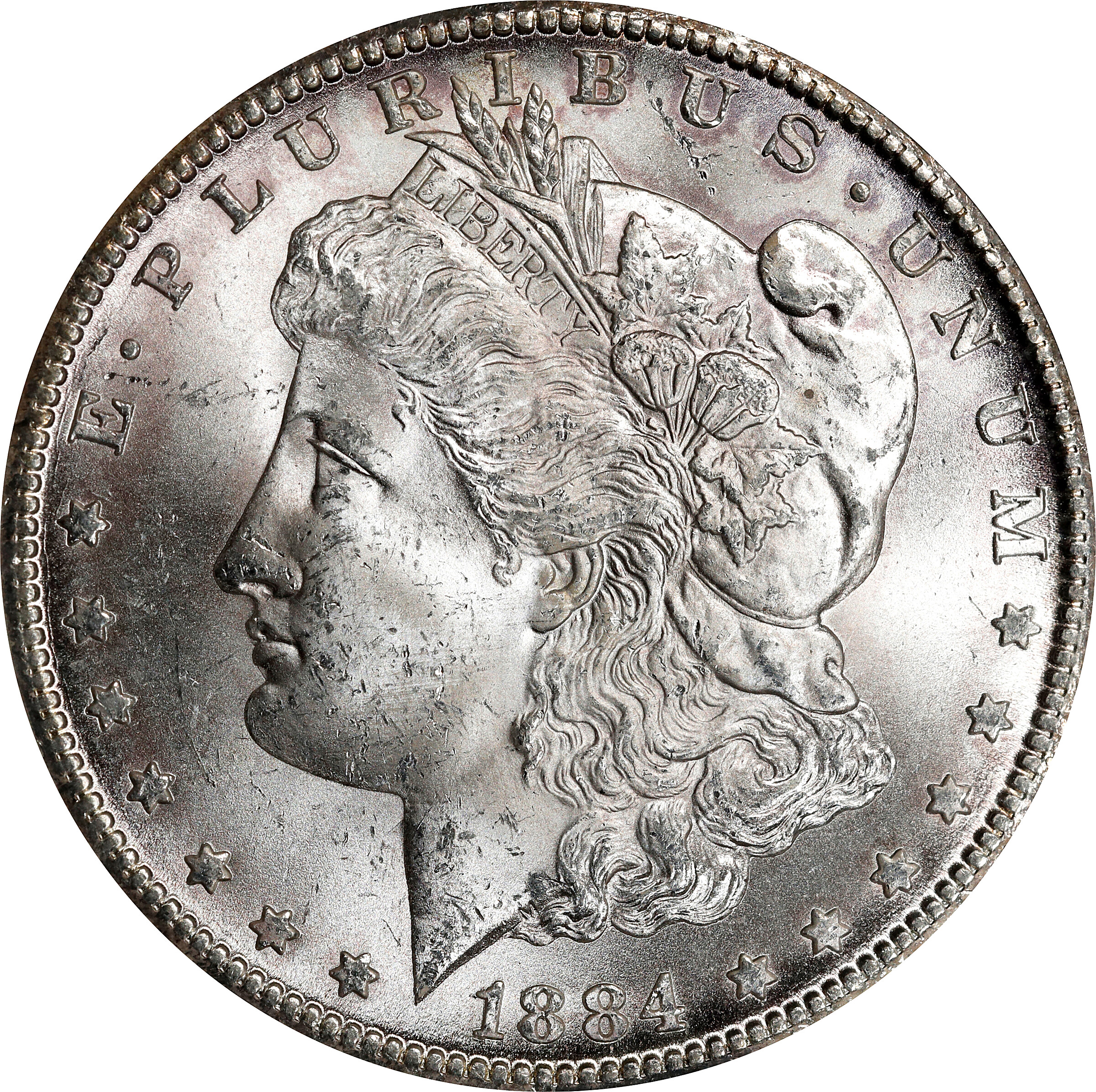 1884-CC Morgan Silver Dollar. VAM-5. MS-64 (ANACS). OH.