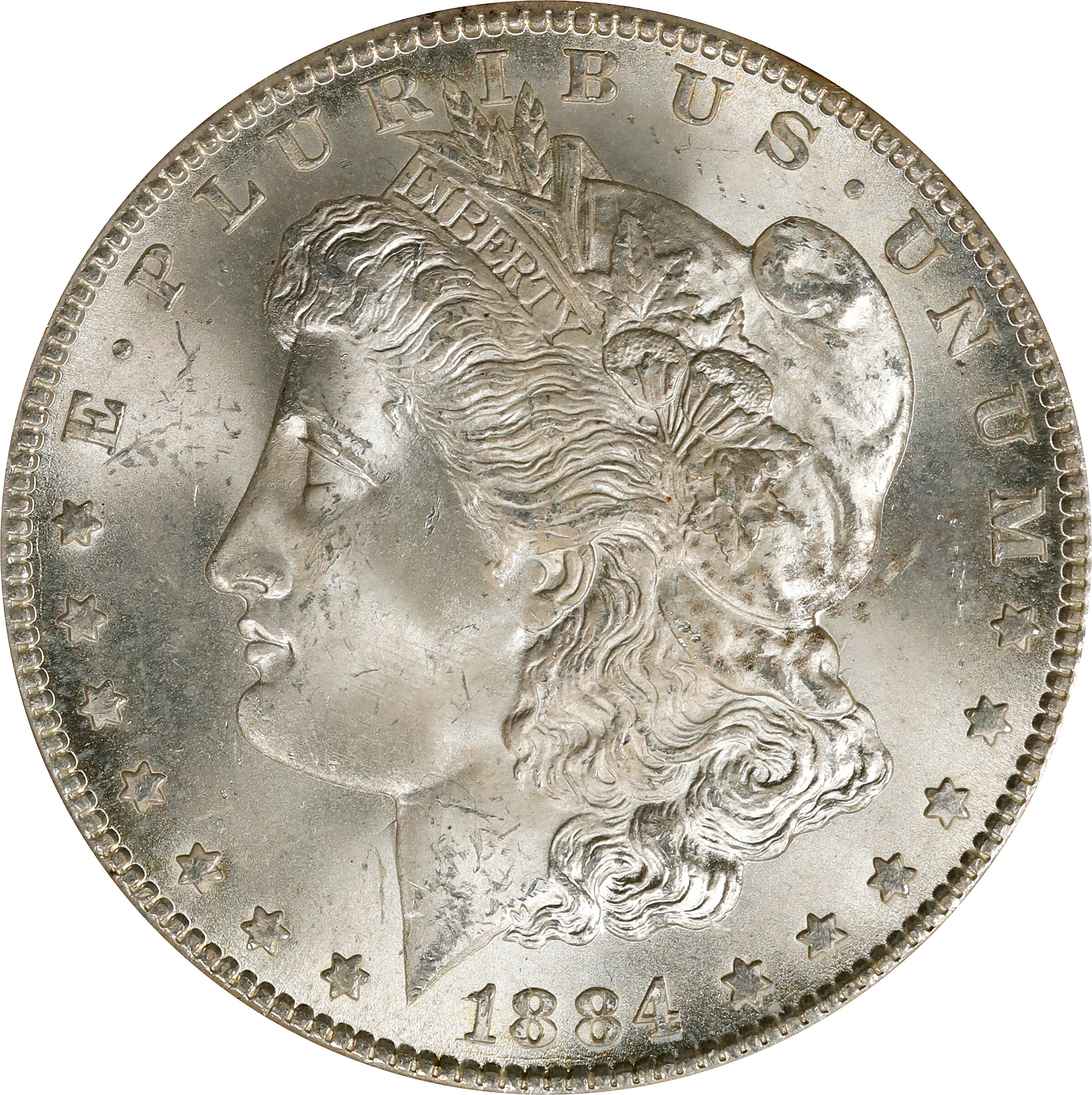 1884-CC Morgan Silver Dollar. VAM-5. MS-64 (ANACS).
