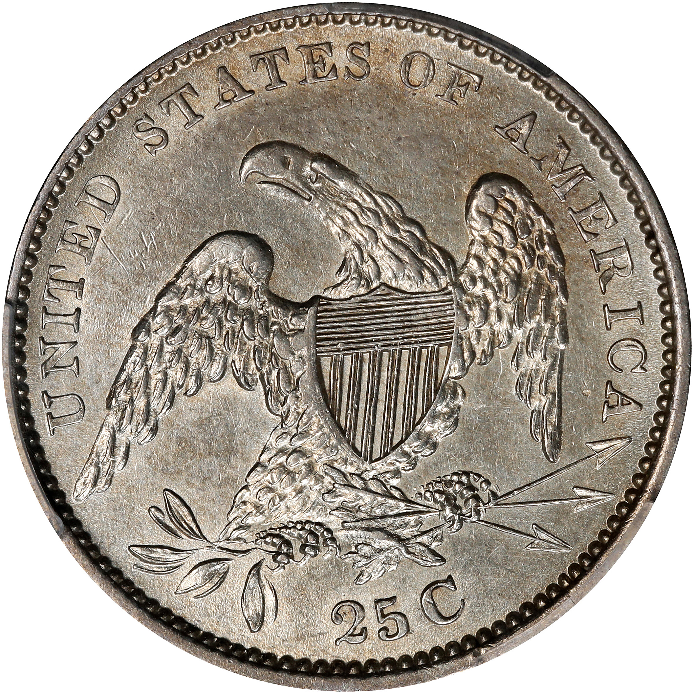 1834 25c O/F in OF, B-1, FS-901 AG3 CAC thumbnail 11