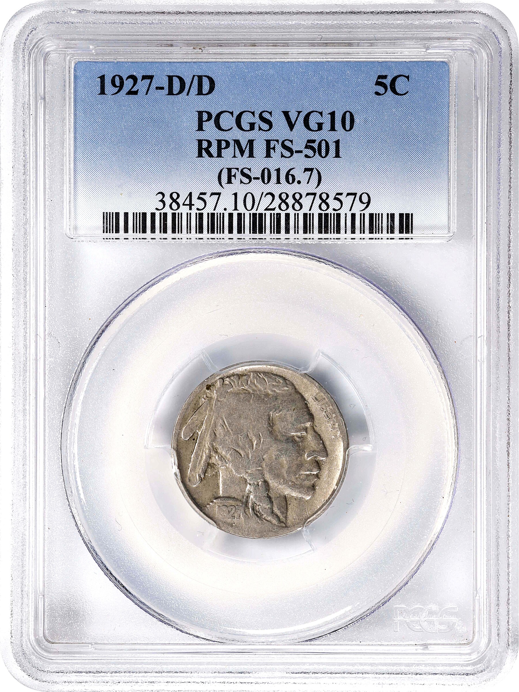 1927-D 5c VG10 thumbnail 3