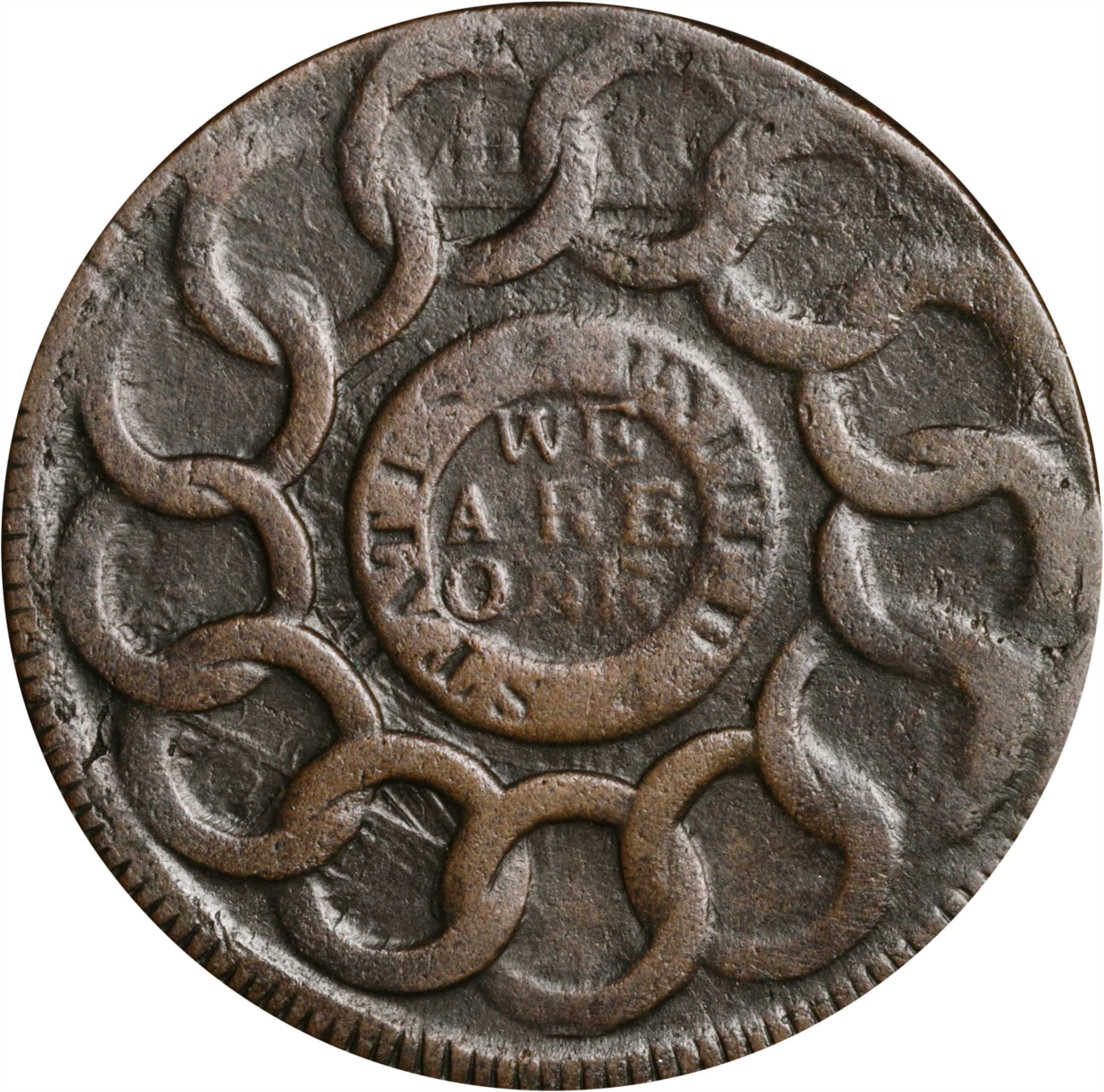 1787 Fugio 1c 4 Cinquefoils, STATES UNITED, Newman 22-M MS BN F15 BN thumbnail 14