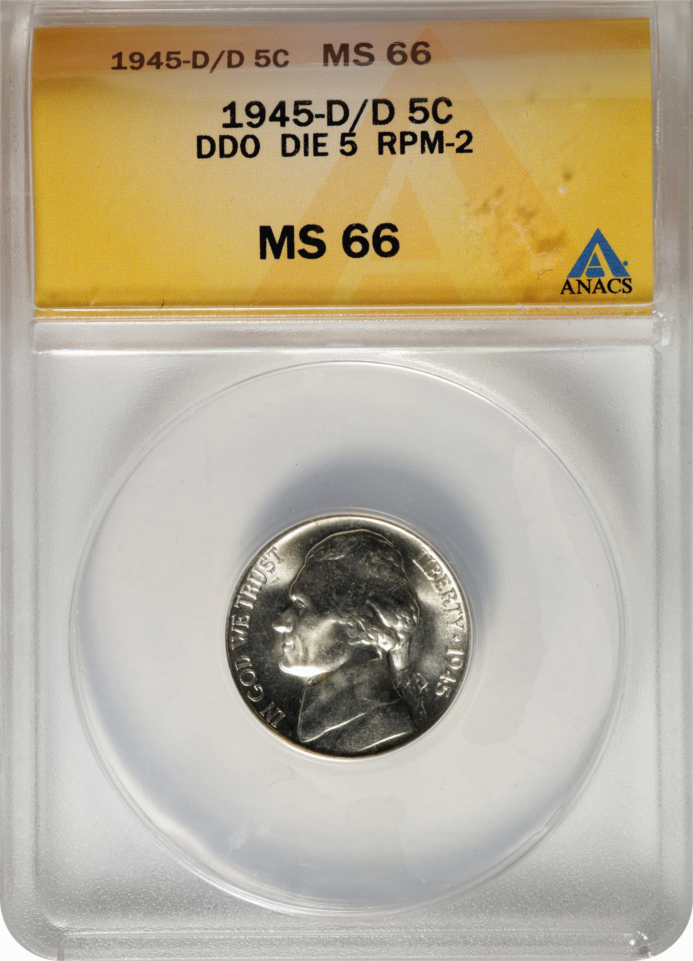 1945-D 5c Silver MS66 CAC thumbnail 11