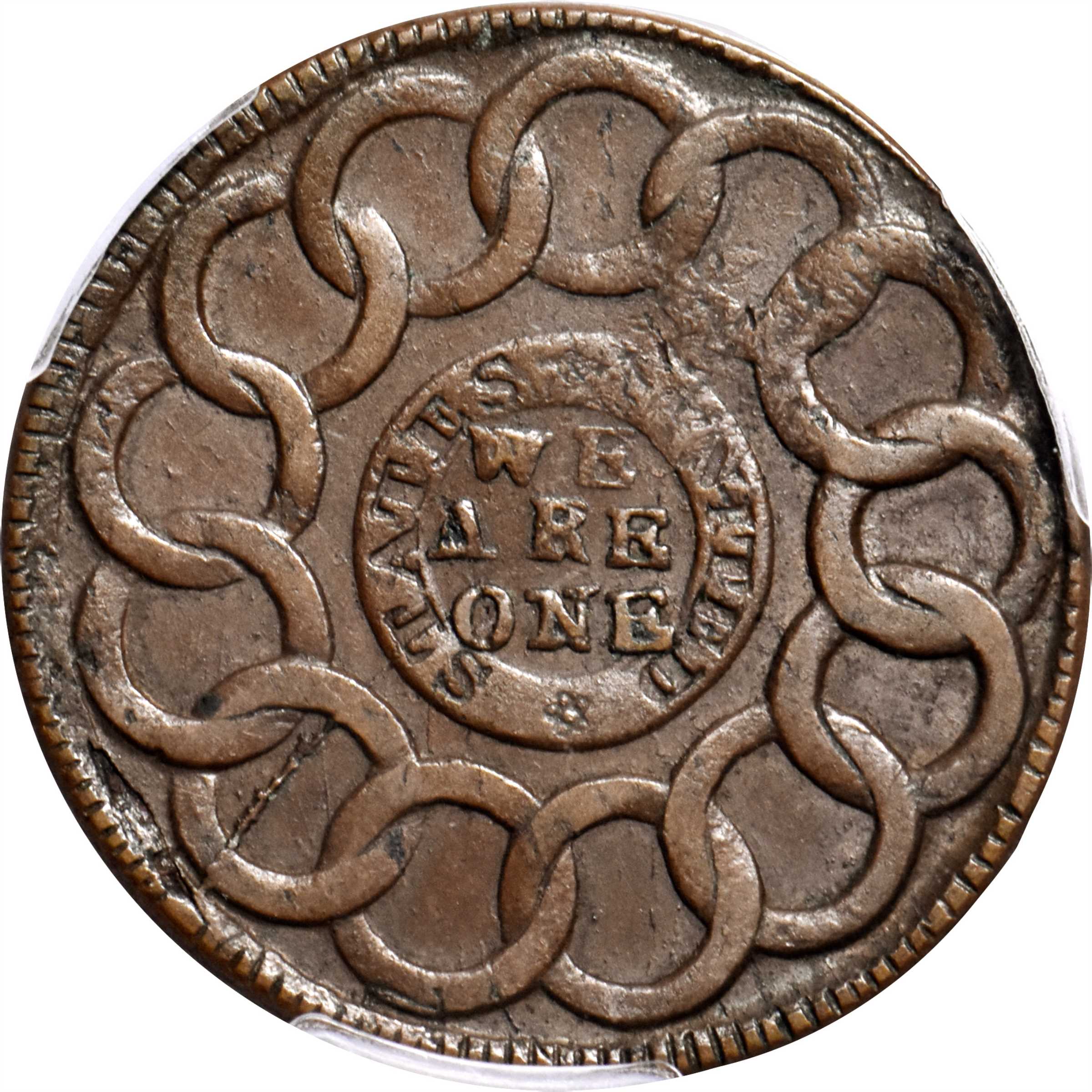 1787 Fugio 1c 4 Cinquefoils, STATES UNITED, Newman 6-W MS BN F12 BN thumbnail 24