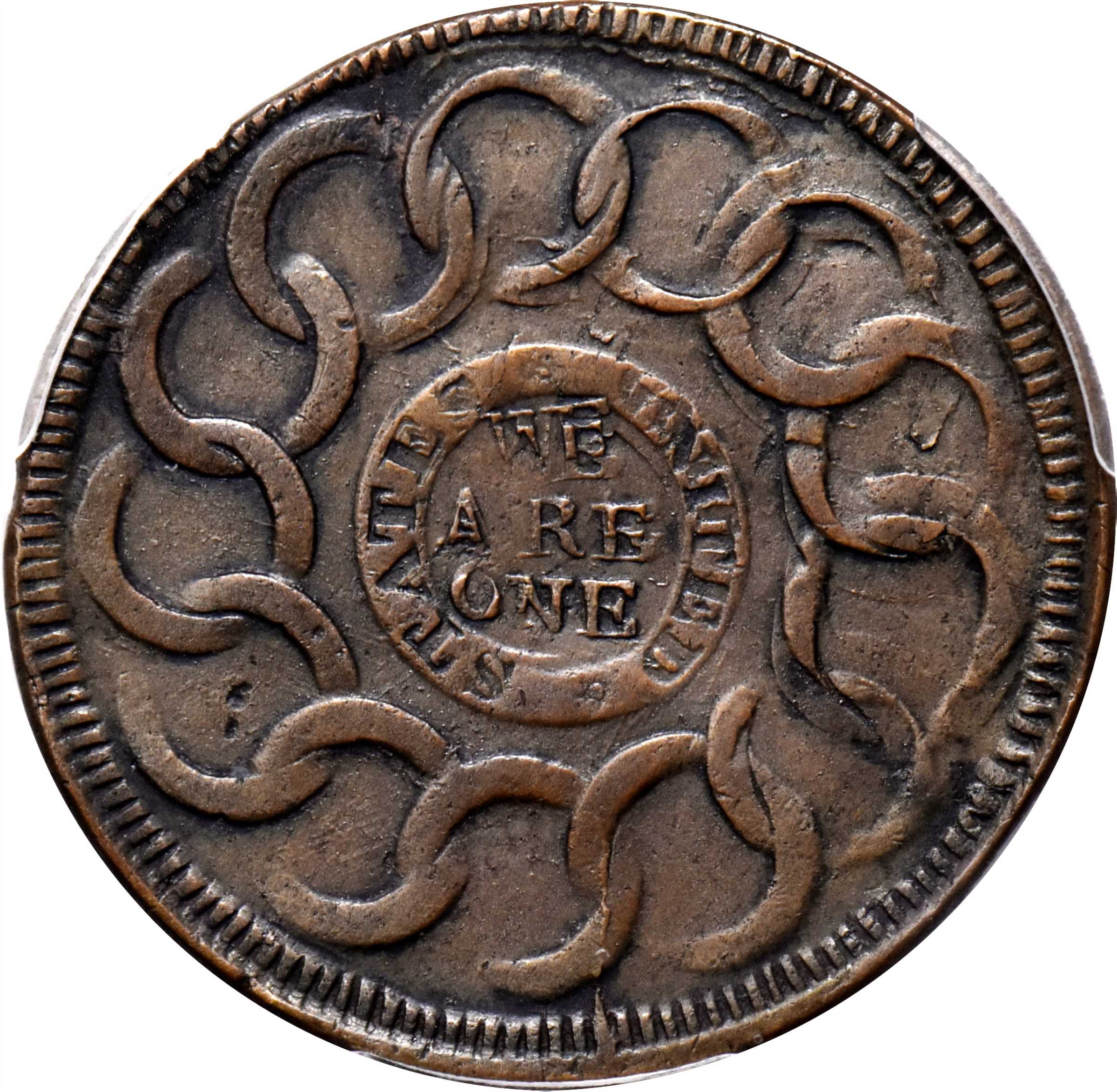 1787 Fugio 1c 4 Cinquefoils, STATES UNITED, Newman 8-X MS BN VF35 BN thumbnail 9
