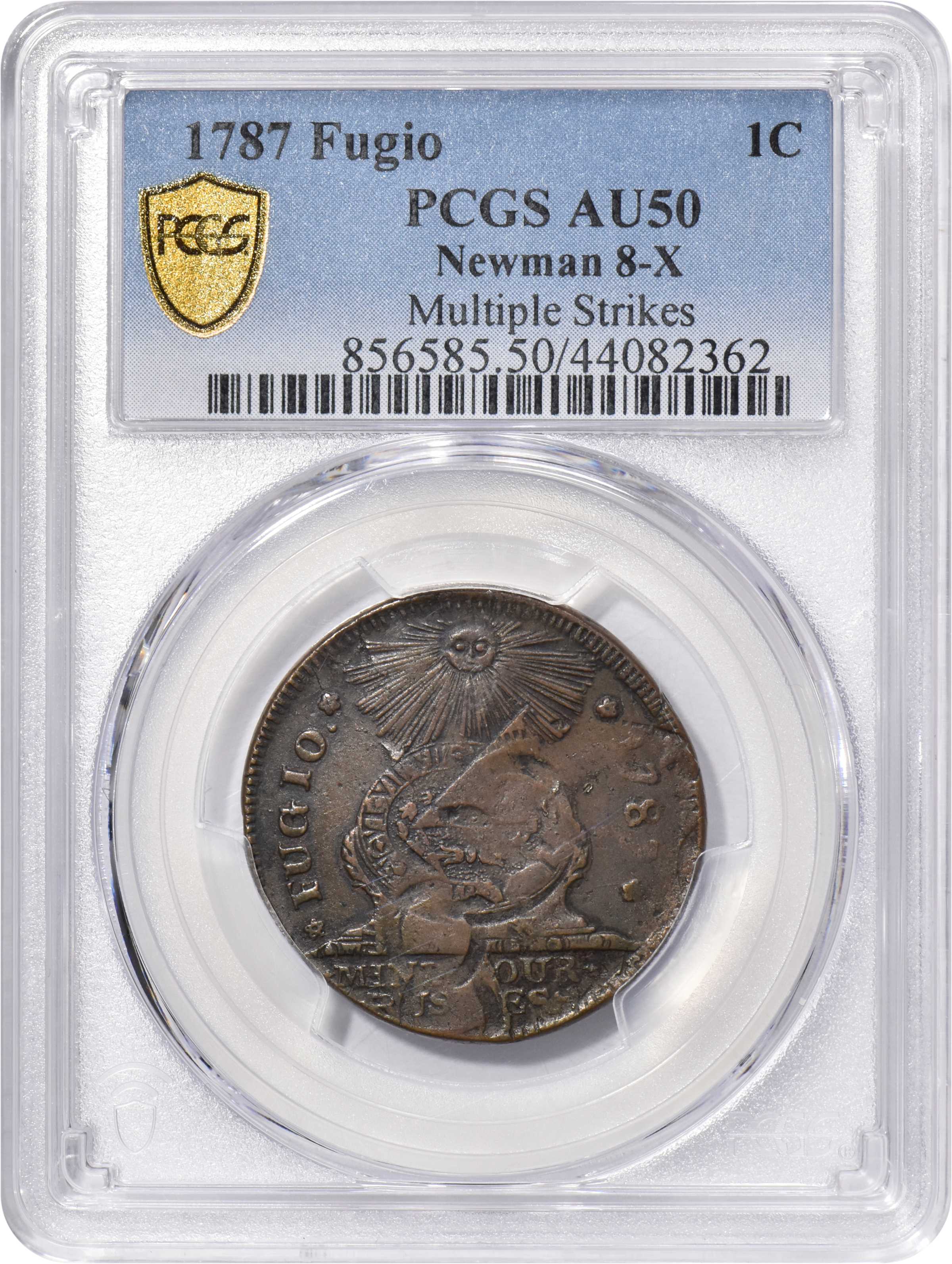 1787 Fugio 1c 4 Cinquefoils, STATES UNITED, Newman 8-X MS BN VF35 BN thumbnail 10