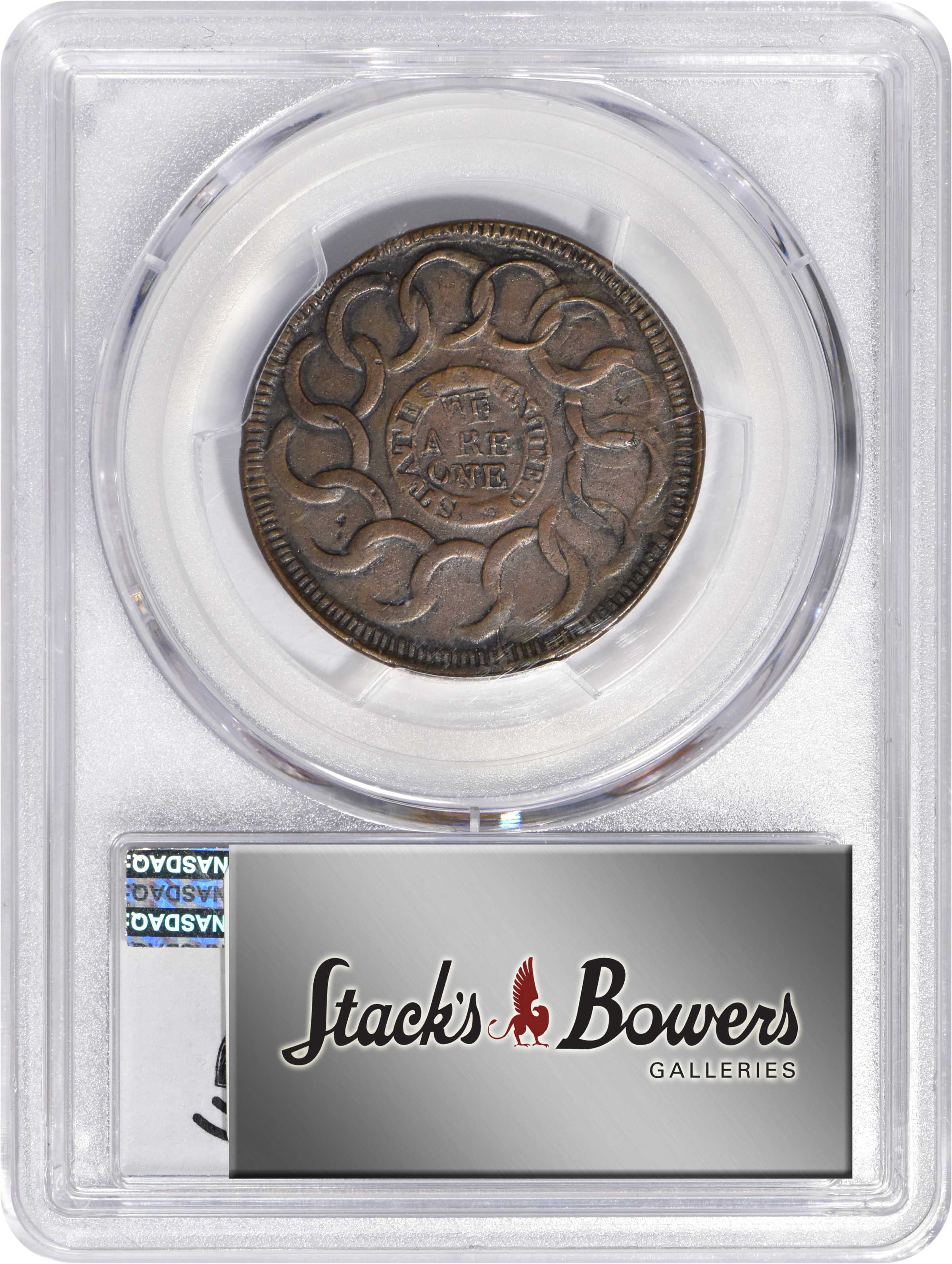 1787 Fugio 1c 4 Cinquefoils, STATES UNITED, Newman 8-X MS BN VF35 BN thumbnail 11