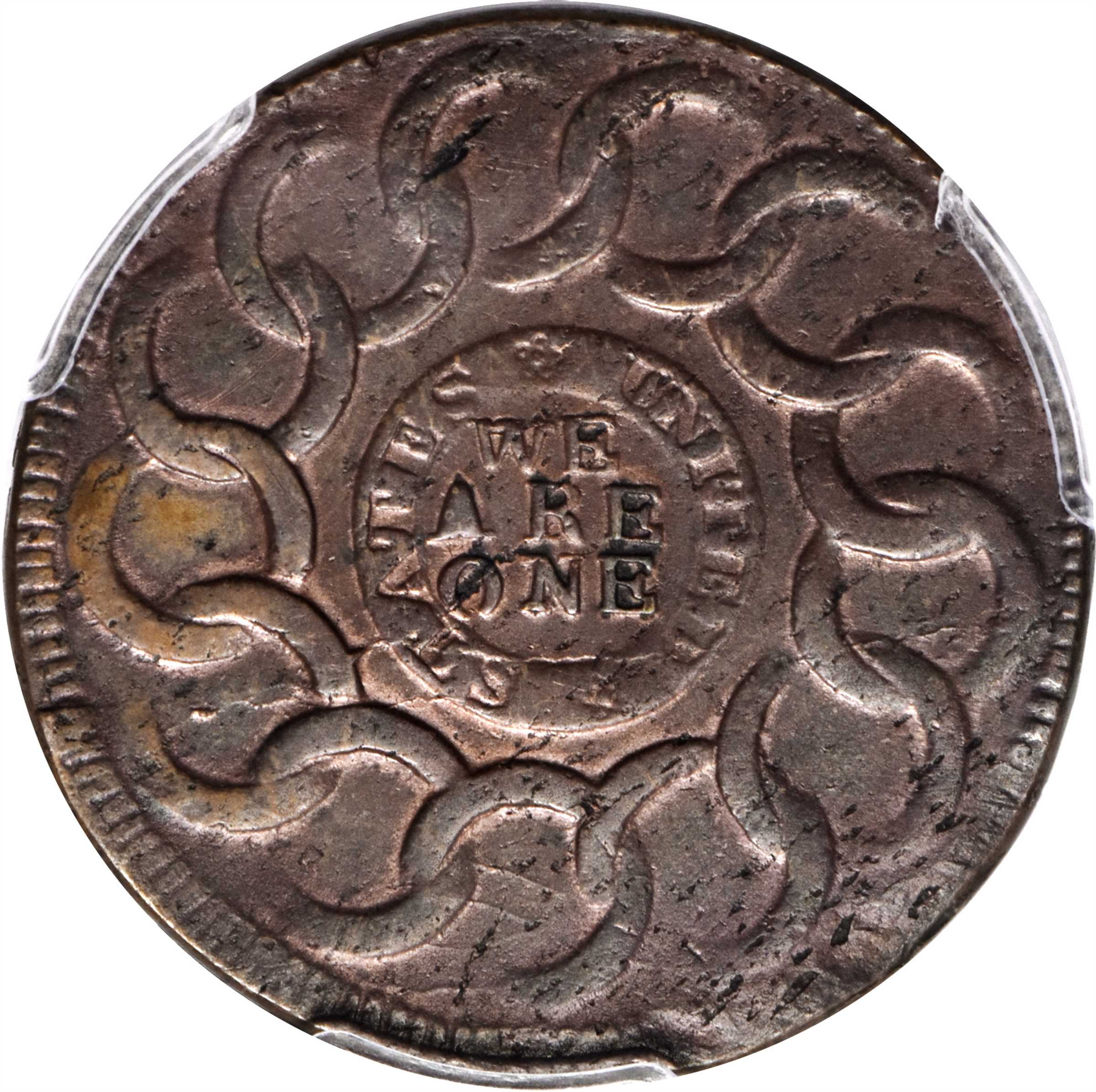 1787 Fugio 1c 4 Cinquefoils, STATES UNITED, Newman 9-P MS BN VG10 BN thumbnail 21