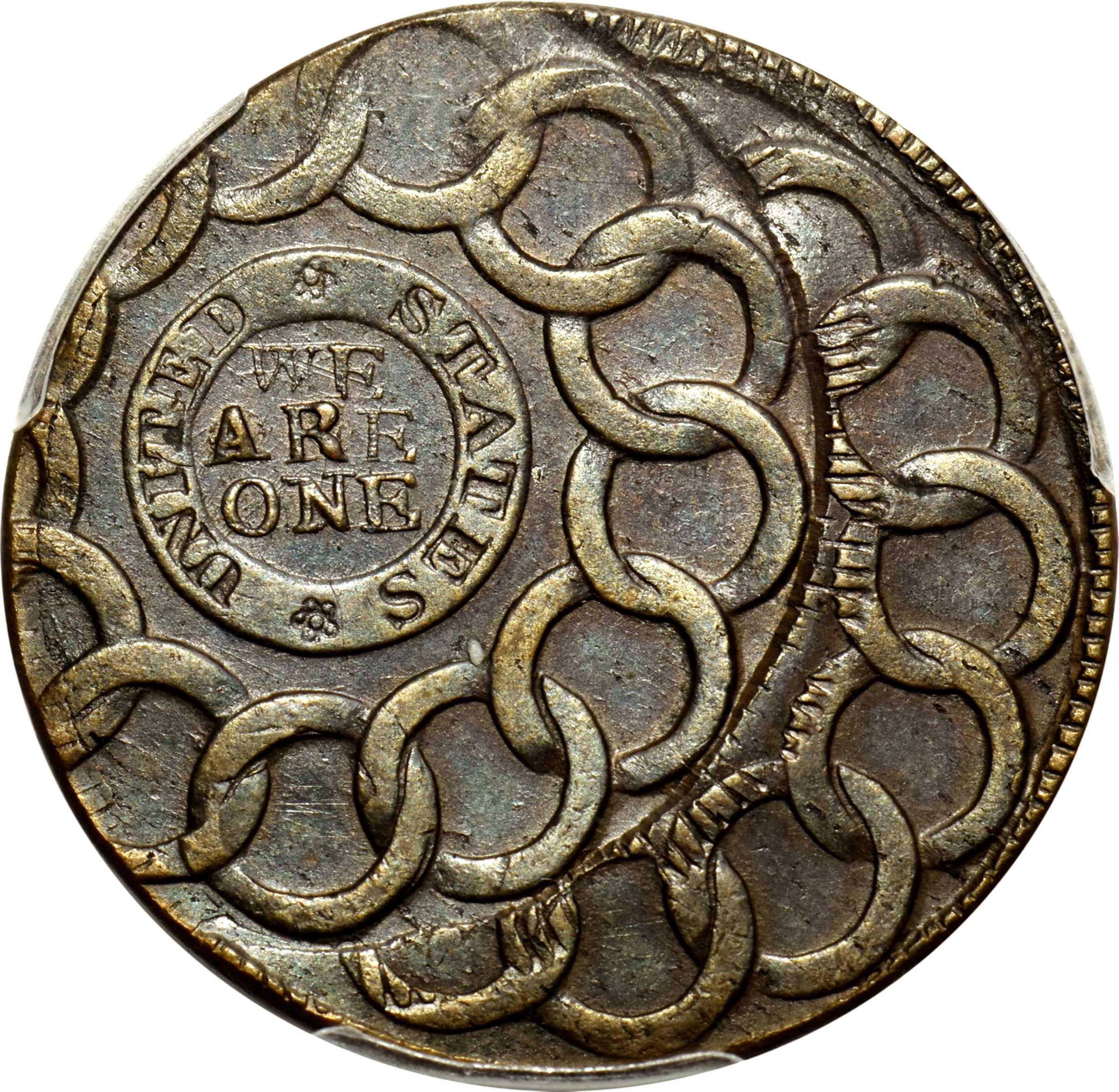 1787 Fugio 1c 4 Cinquefoils, UNITED STATES, Newman 11-B MS BN G4 BN CAC thumbnail 23