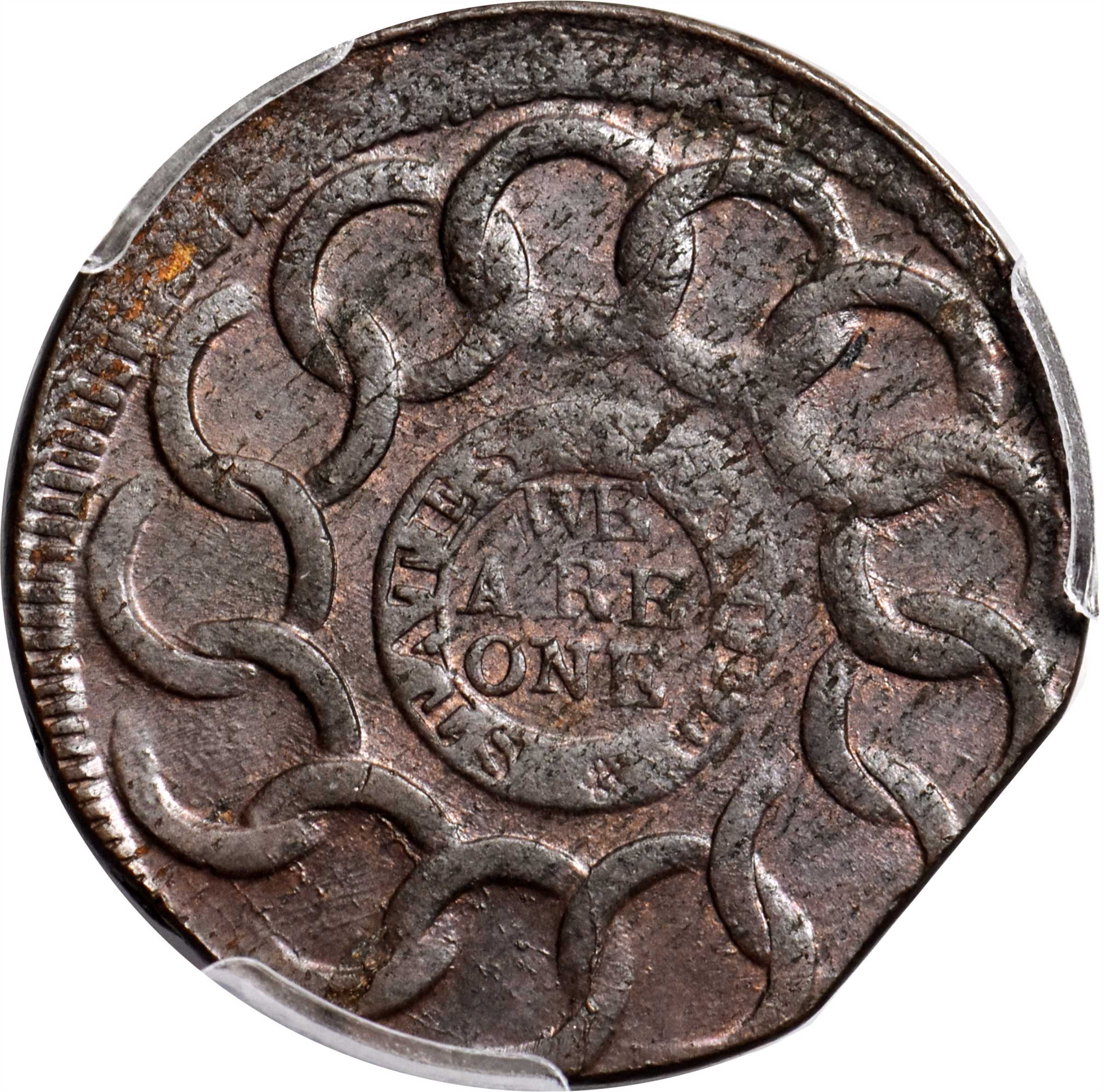 1787 Fugio 1c 4 Cinquefoils, STATES UNITED, Newman 11-X MS BN MS61 BN thumbnail 10