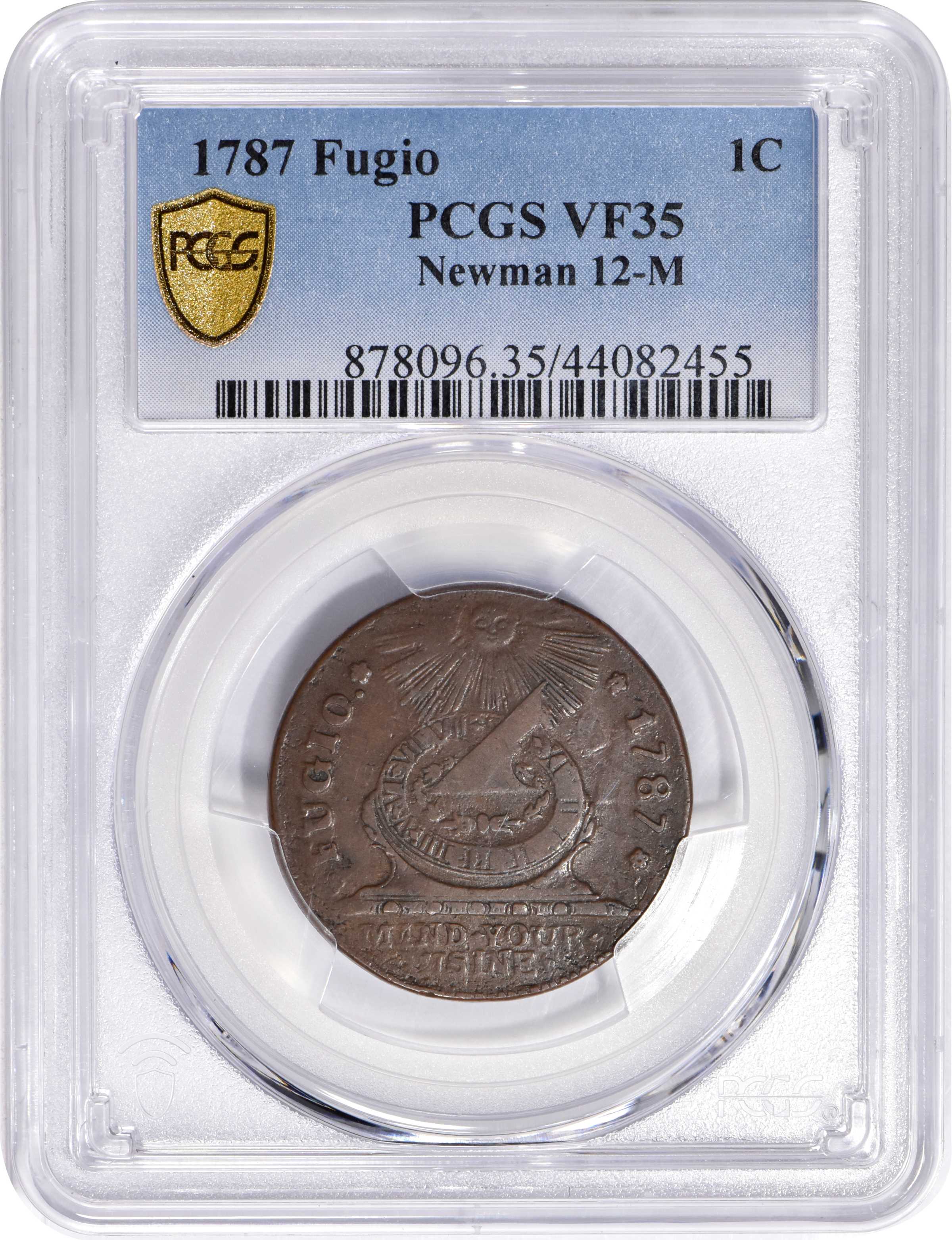 1787 Fugio 1c 4 Cinquefoils, STATES UNITED, Newman 12-M MS BN AU58 BN thumbnail 20