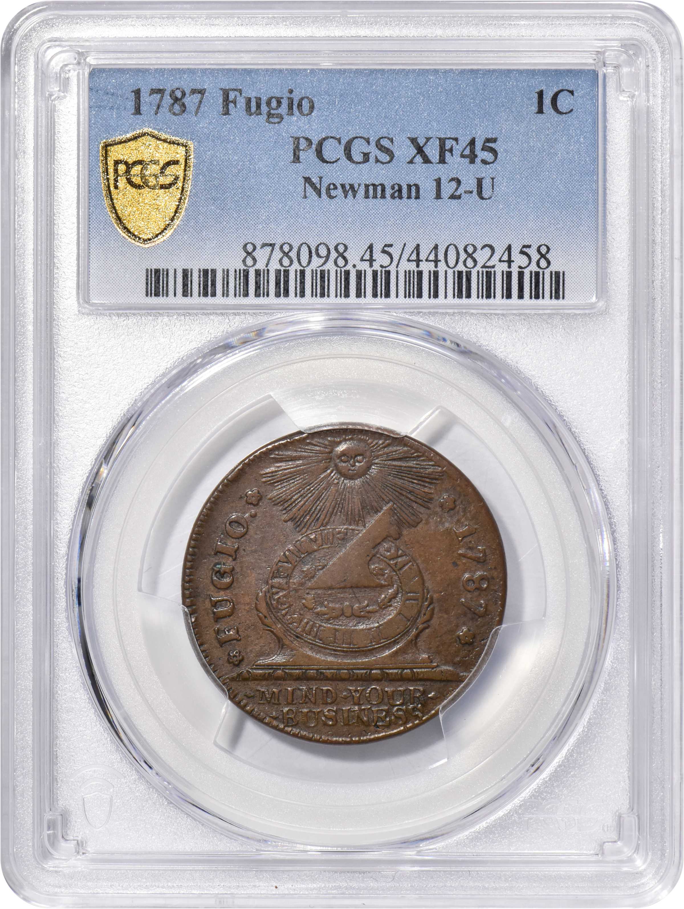 1787 Fugio 1c 4 Cinquefoils, STATES UNITED, Newman 12-U MS BN F15 BN thumbnail 19