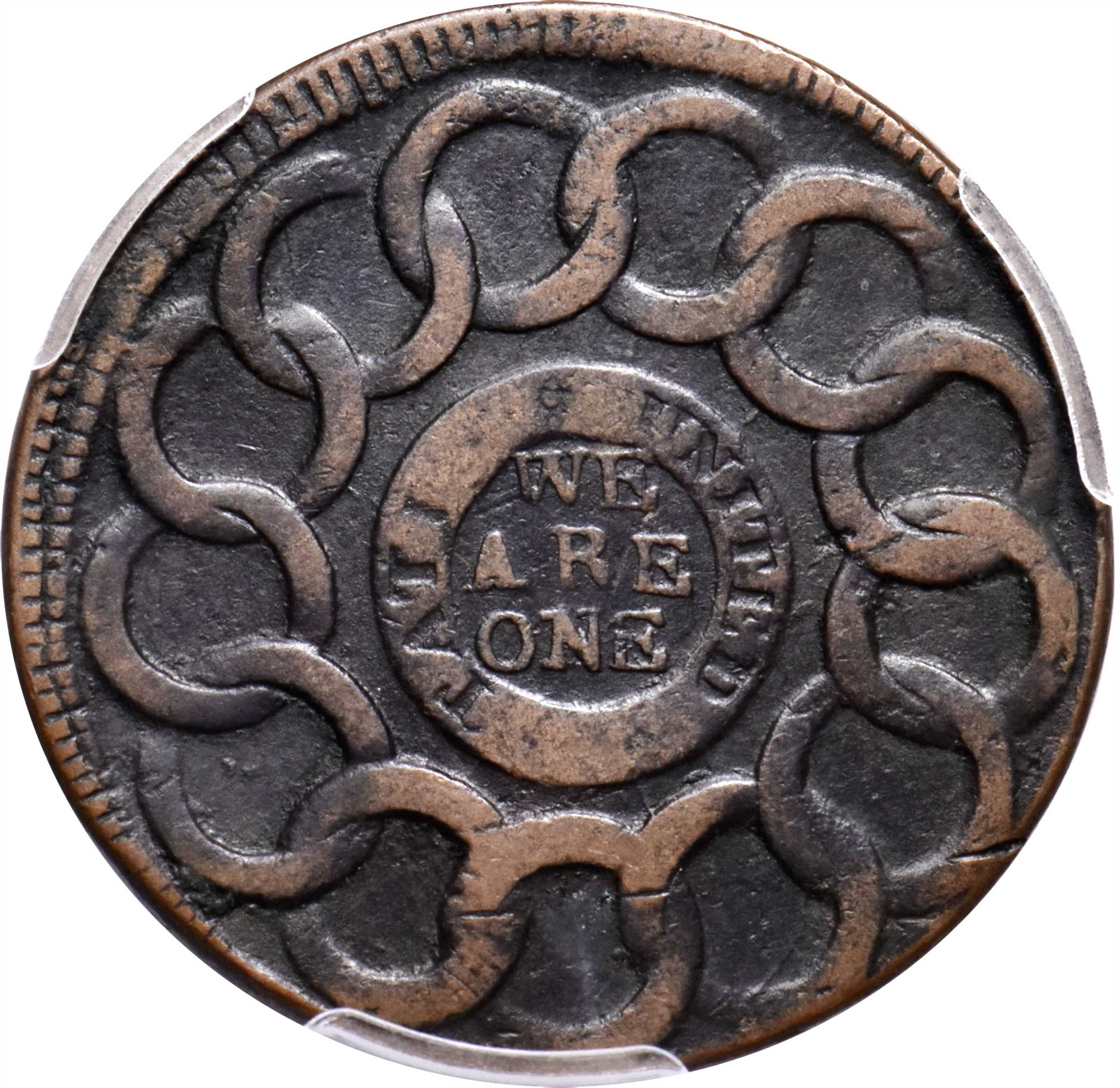 1787 Fugio 1c 4 Cinquefoils, STATES UNITED, Newman 17-S MS BN AU50 BN thumbnail 18
