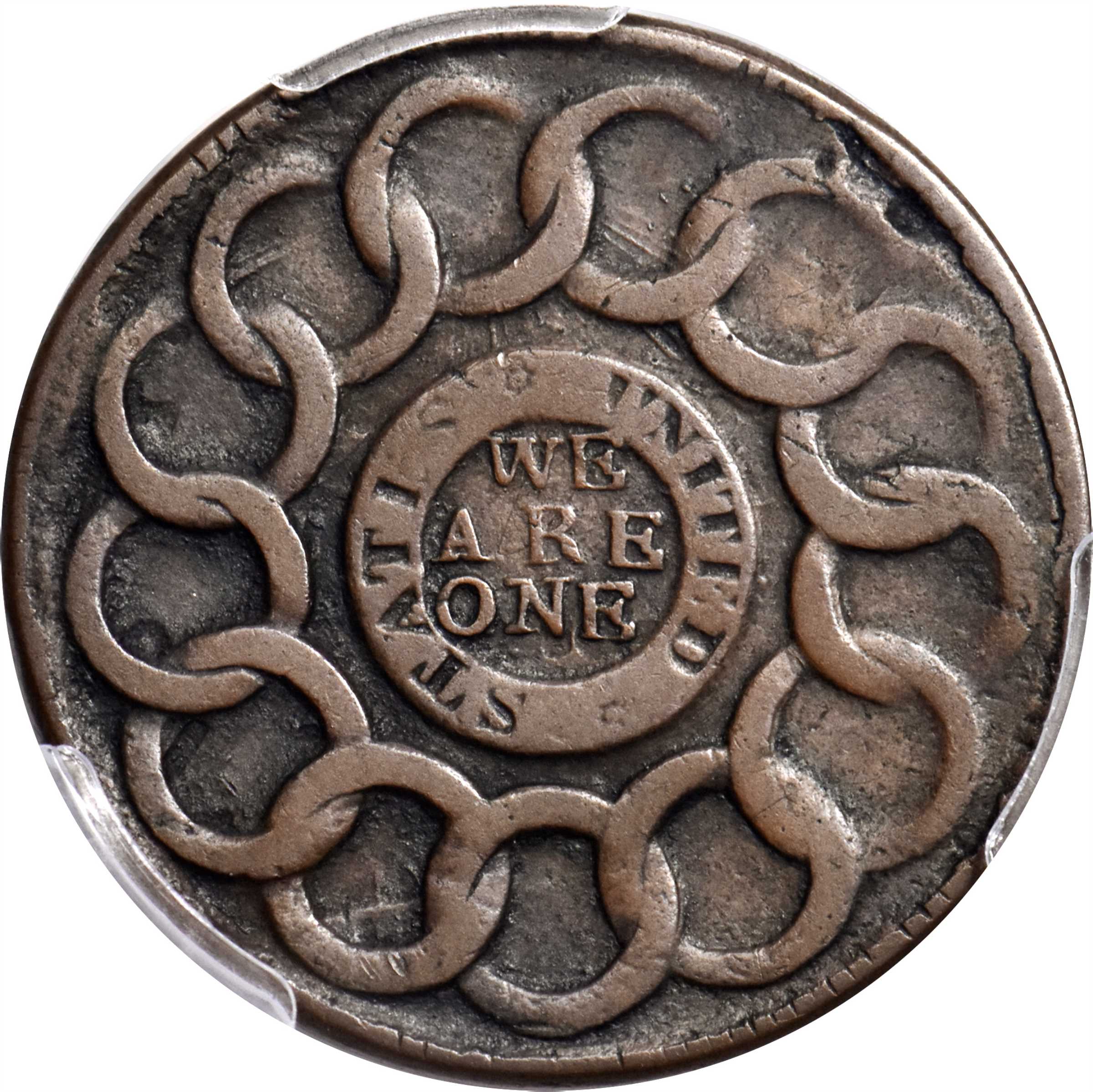 1787 Fugio 1c 4 Cinquefoils, STATES UNITED, Newman 19-M MS BN VF20 BN thumbnail 2