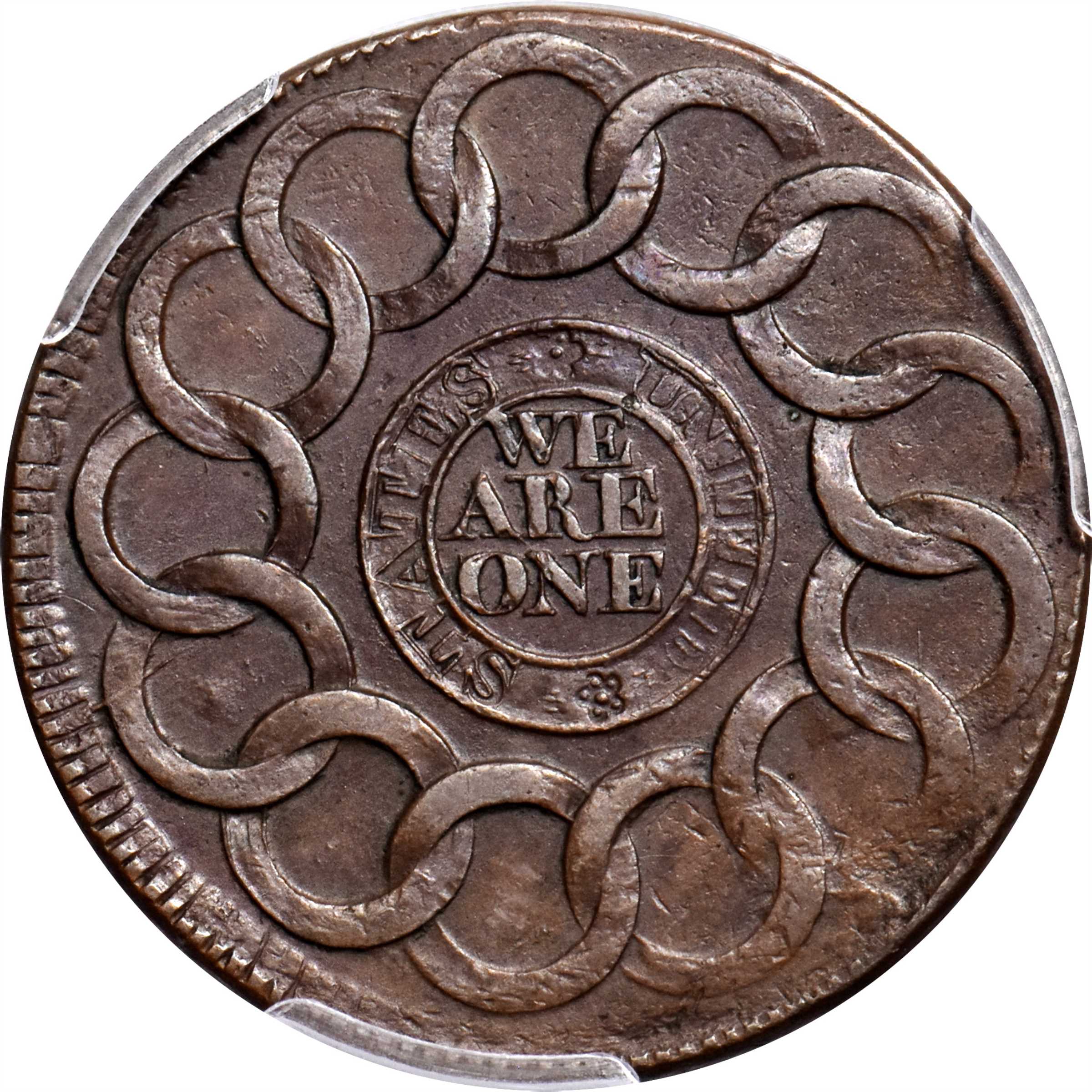 1787 Fugio 1c Cinquefoils, Raised Rims, Newman 19-Z MS BN VF35 BN thumbnail 19