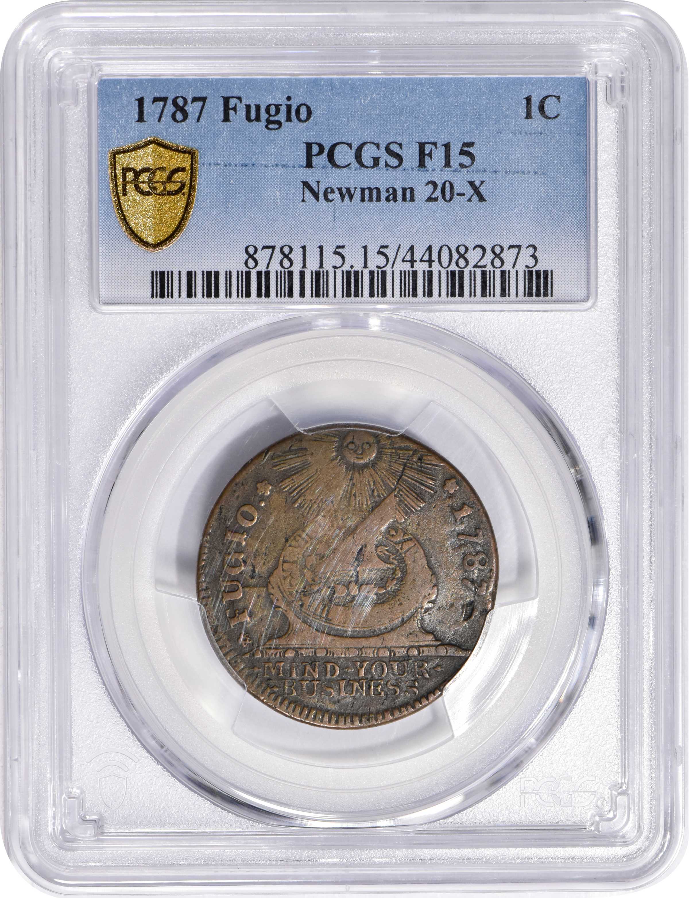 1787 Fugio 1c 4 Cinquefoils, STATES UNITED, Newman 20-X MS BN AG3 BN thumbnail 19