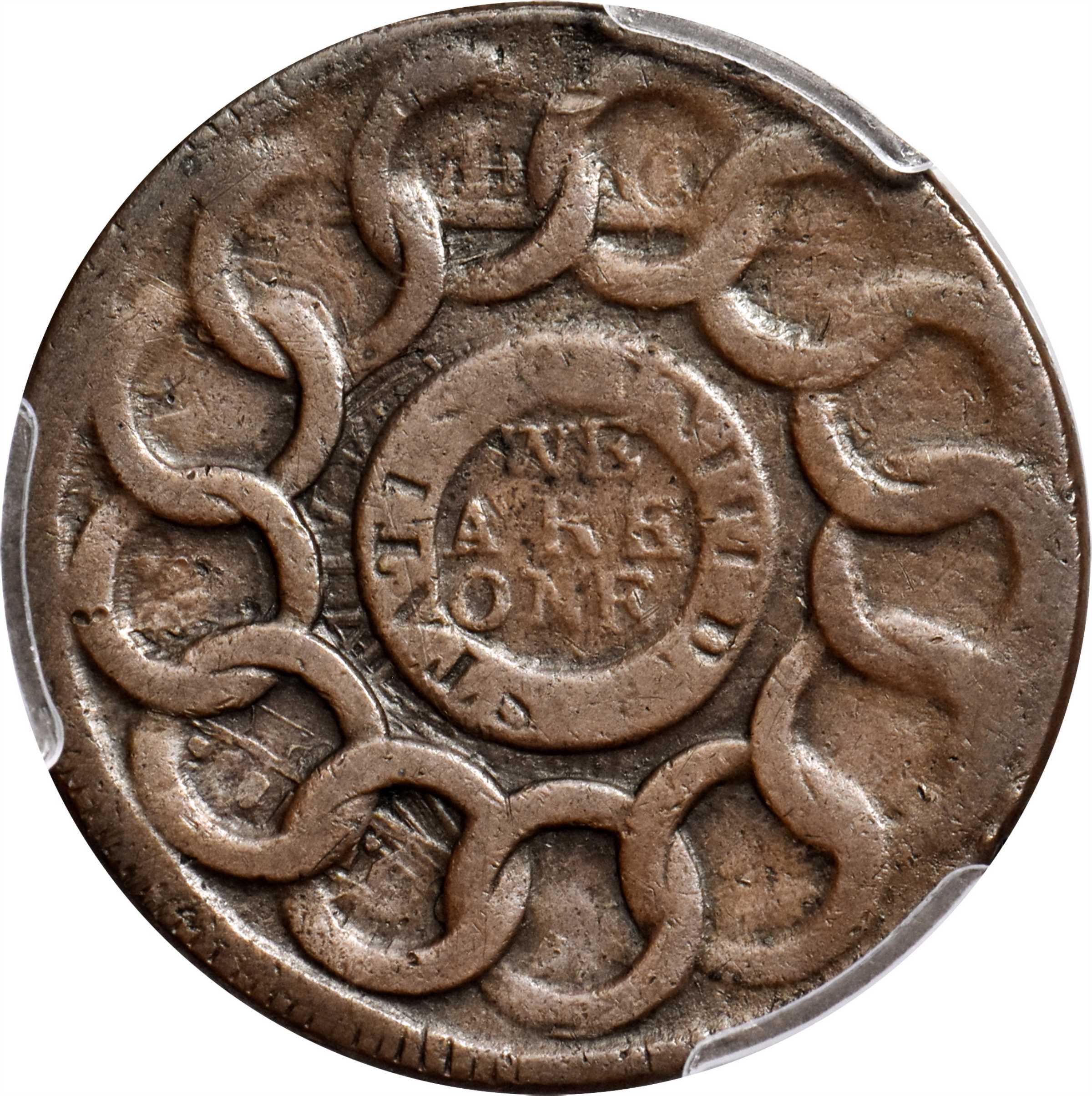 1787 Fugio 1c 4 Cinquefoils, STATES UNITED, Newman 22-M MS BN F15 BN thumbnail 10