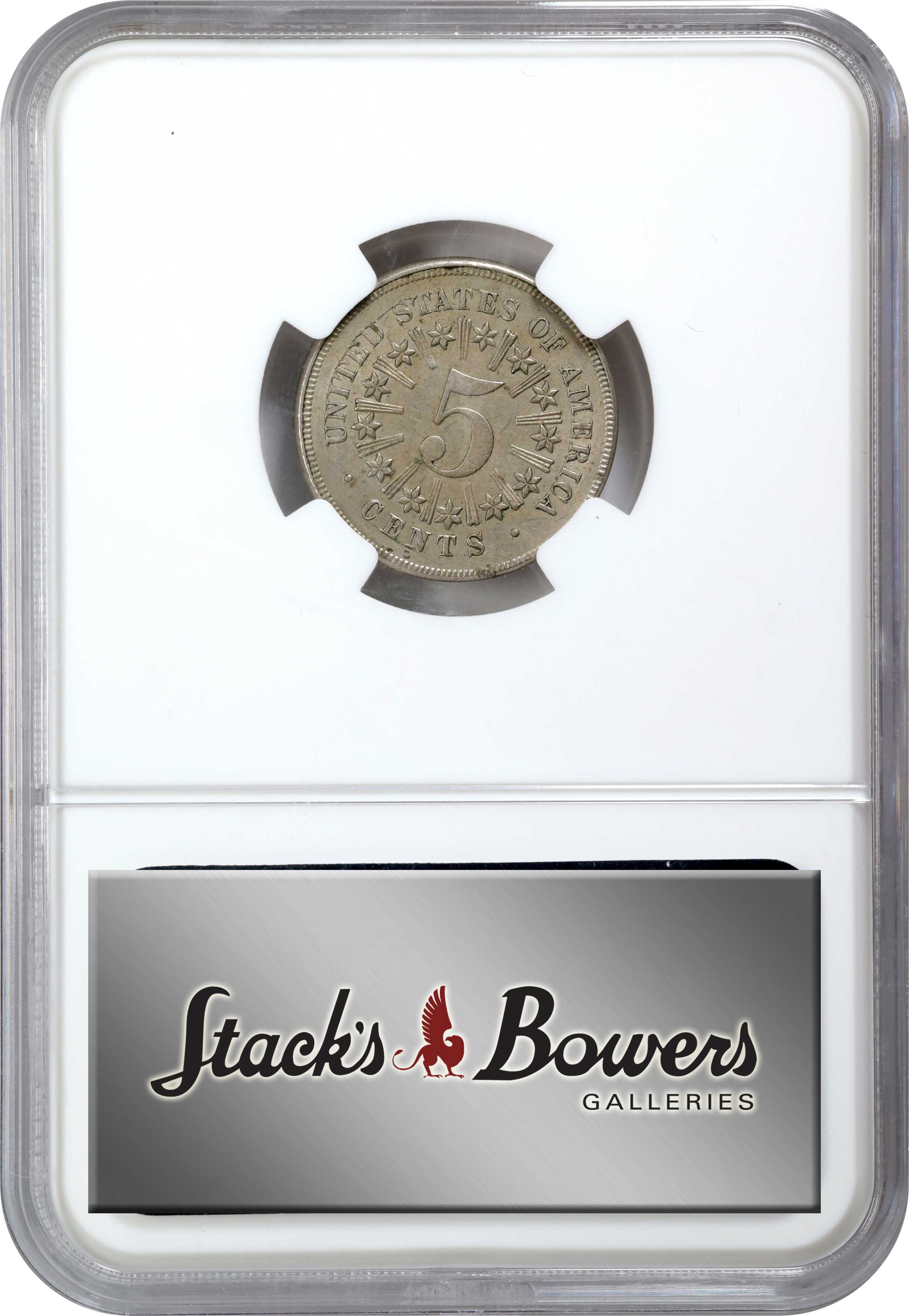 1867 5c Rays, MPD, FS-304 AU50 thumbnail 4