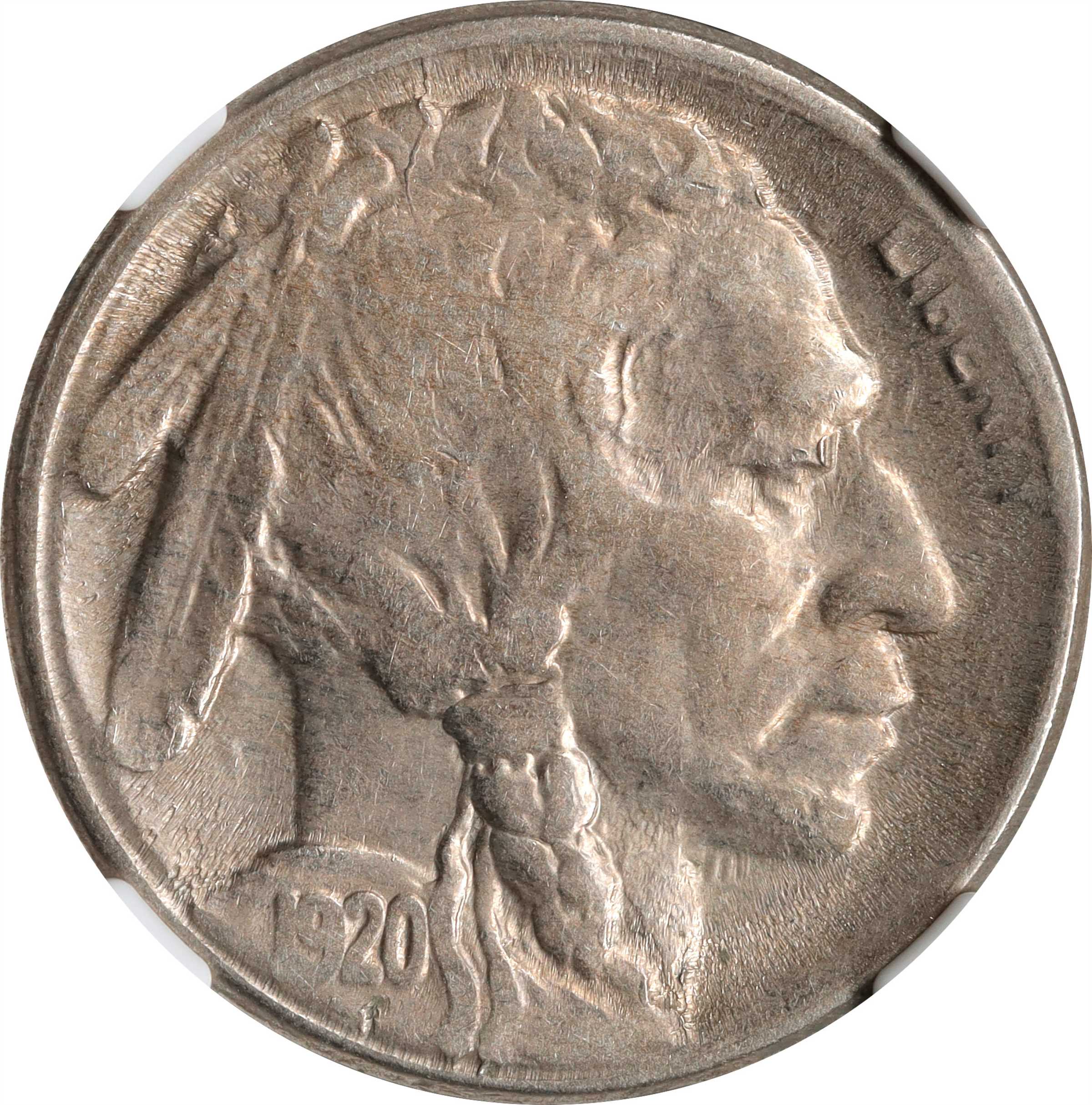 1920-S Buffalo Nickel. Two Feathers. EF-45 (NGC).