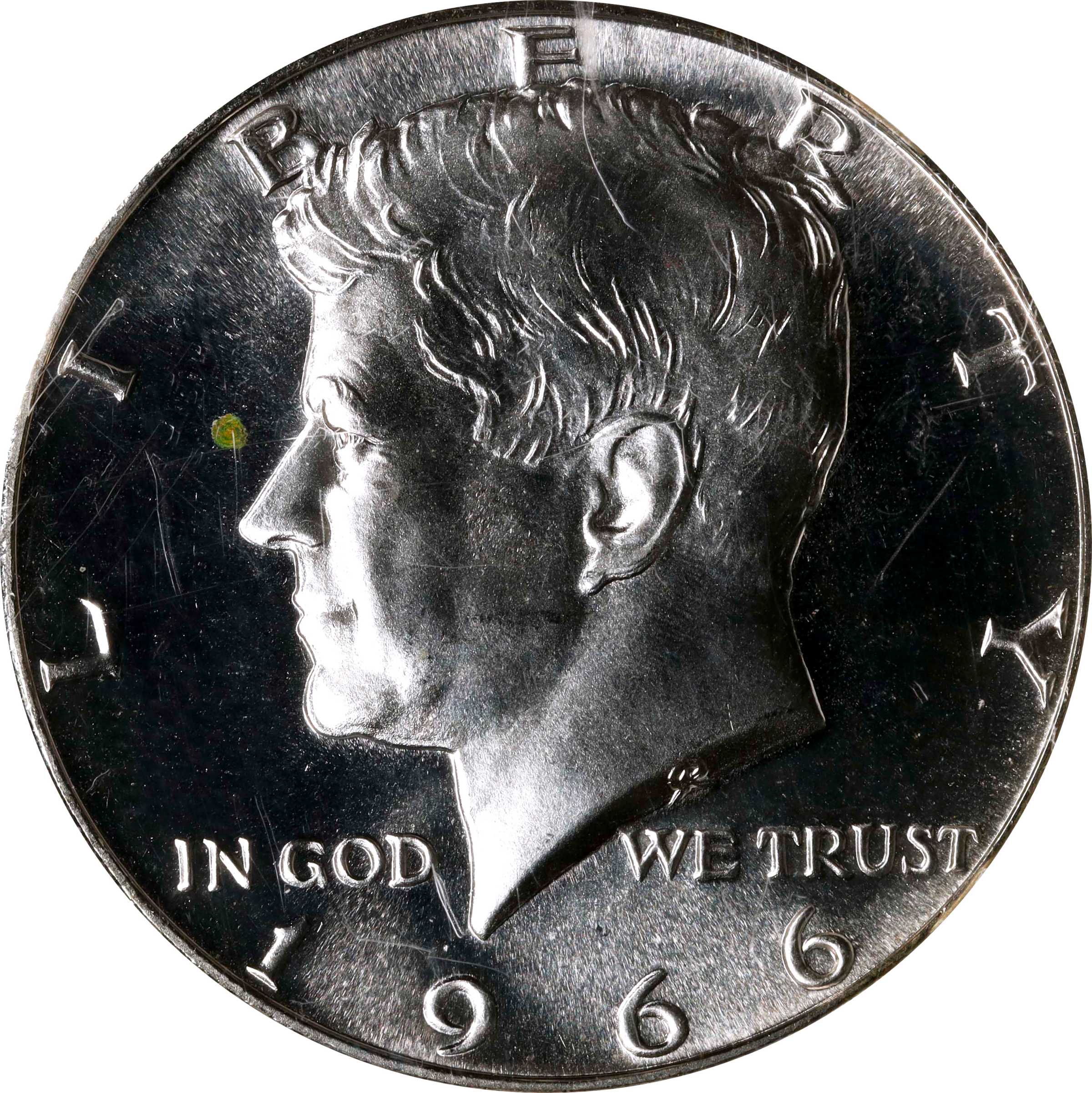 1966 Kennedy Half Dollar. SMS. FS-105. Doubled Die Obverse. MS-68 (NGC).