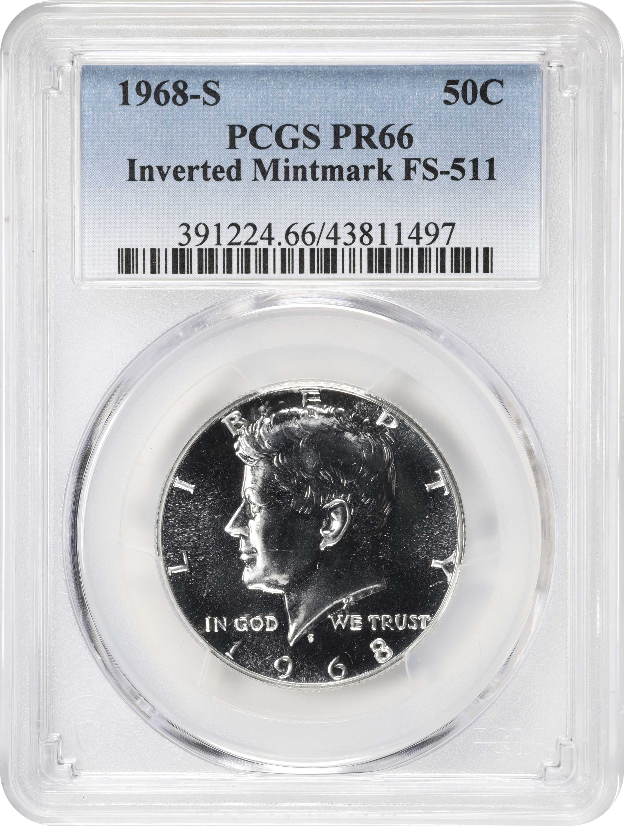 1968-S 50c Inverted Mintmark, FS-511 PR thumbnail 10